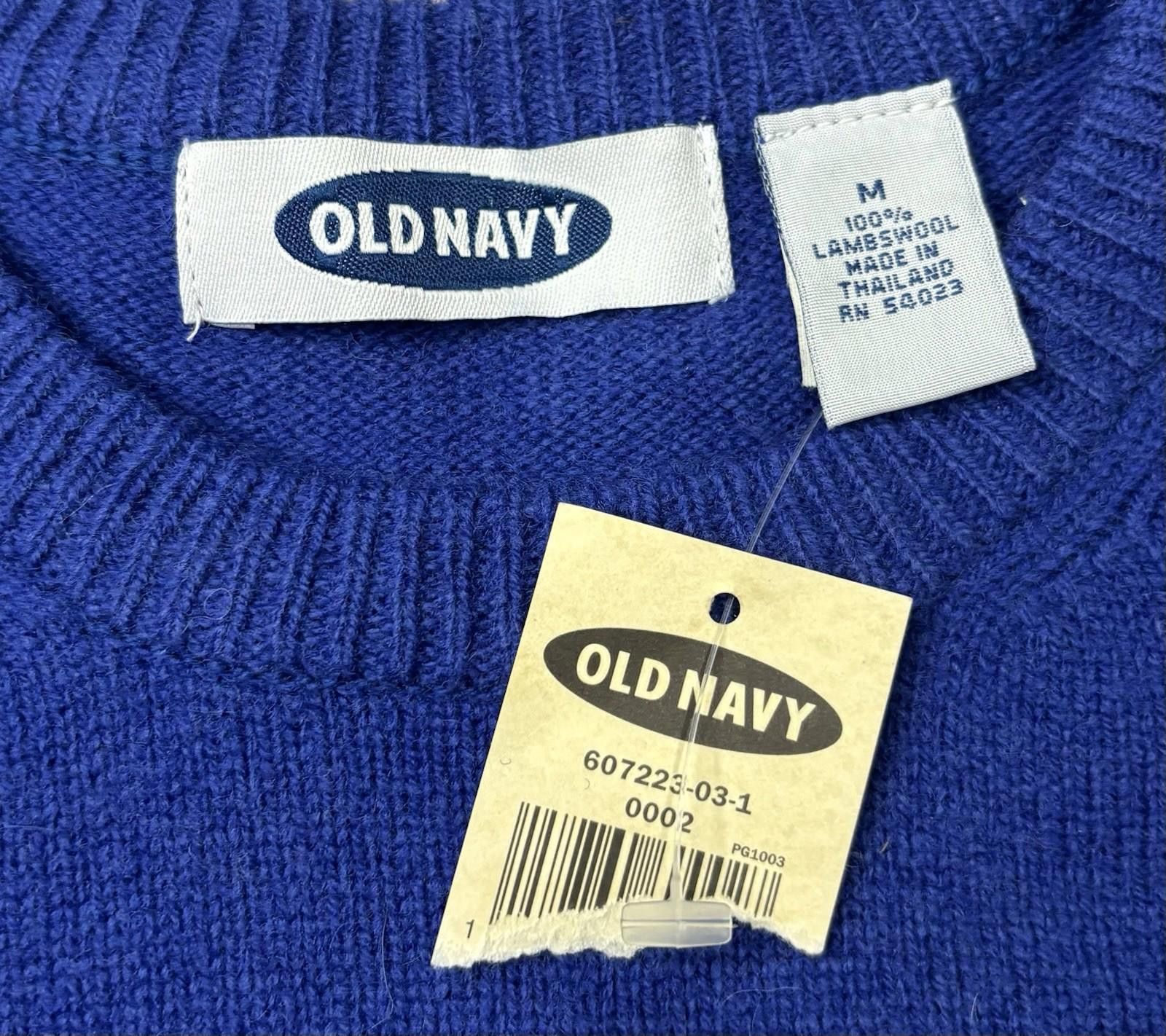 Old Navy Old Navy Sweater Womens Medium Lambswool Blue Crew Neck Size M / US 6-8 / IT 42-44 - 2 Thumbnail