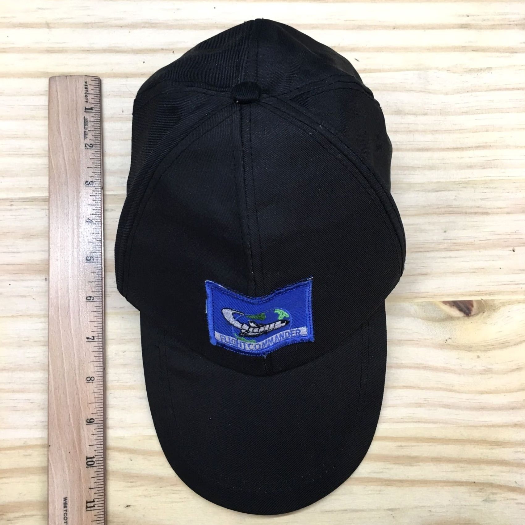 Logo 7 Flight Commander Baseball Cap Mens One Size Black Embroidered Patch Logo Hat Size ONE SIZE - 3 Thumbnail