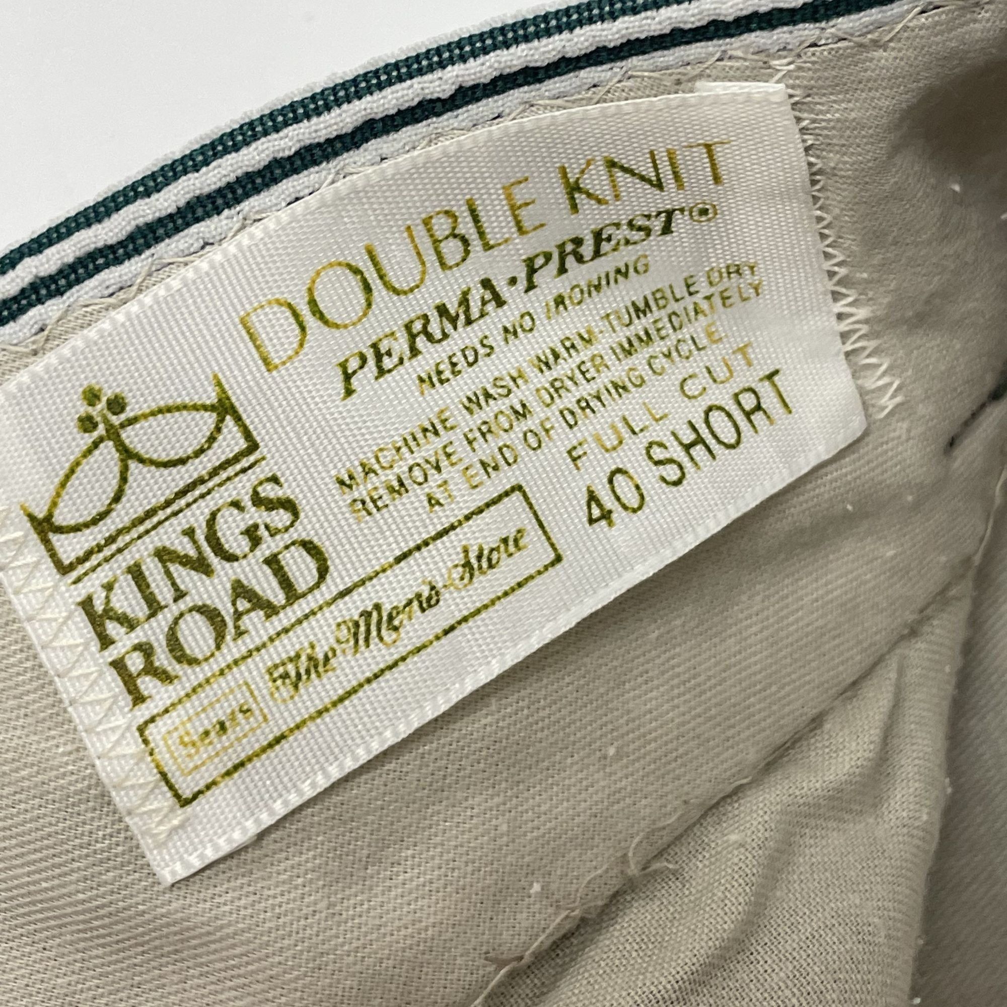 Sears Vtg Kings Road SEARS GREEN White SEERSUCKER Pants Size US 38 / EU 54 - 7 Thumbnail