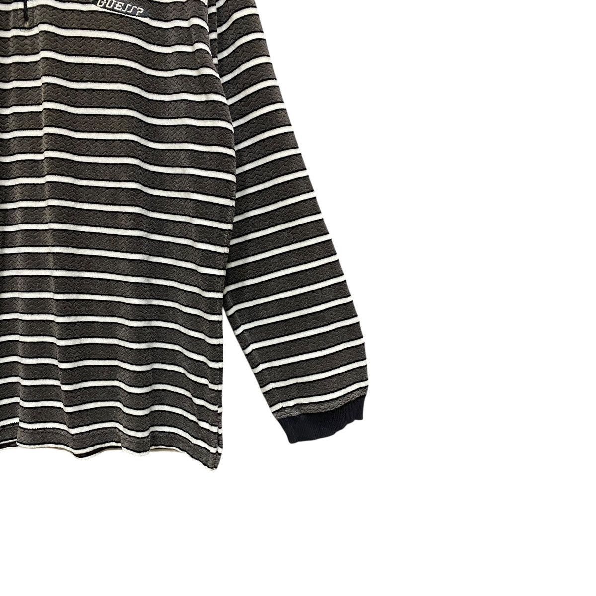 Guess Vintage Guees Stripes Fleece Half Zip Shirt Size US M / EU 48-50 / 2 - 5 Thumbnail