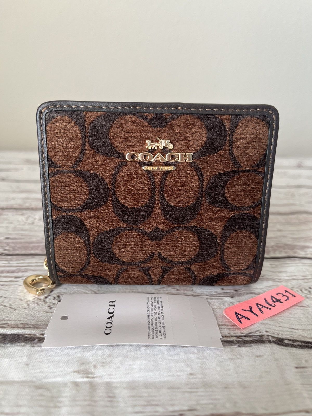 Coach Coa Snap Wallet In Signature Chenille Size ONE SIZE - 2 Thumbnail