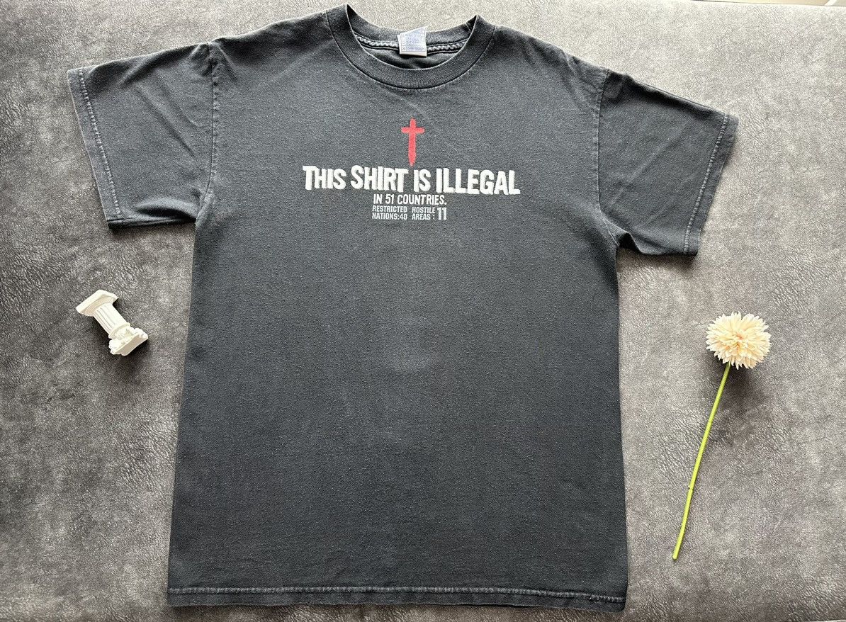 Vintage This Shirt Is Illegal In 51 Countries Size US M / EU 48-50 / 2 - 1 Thumbnail