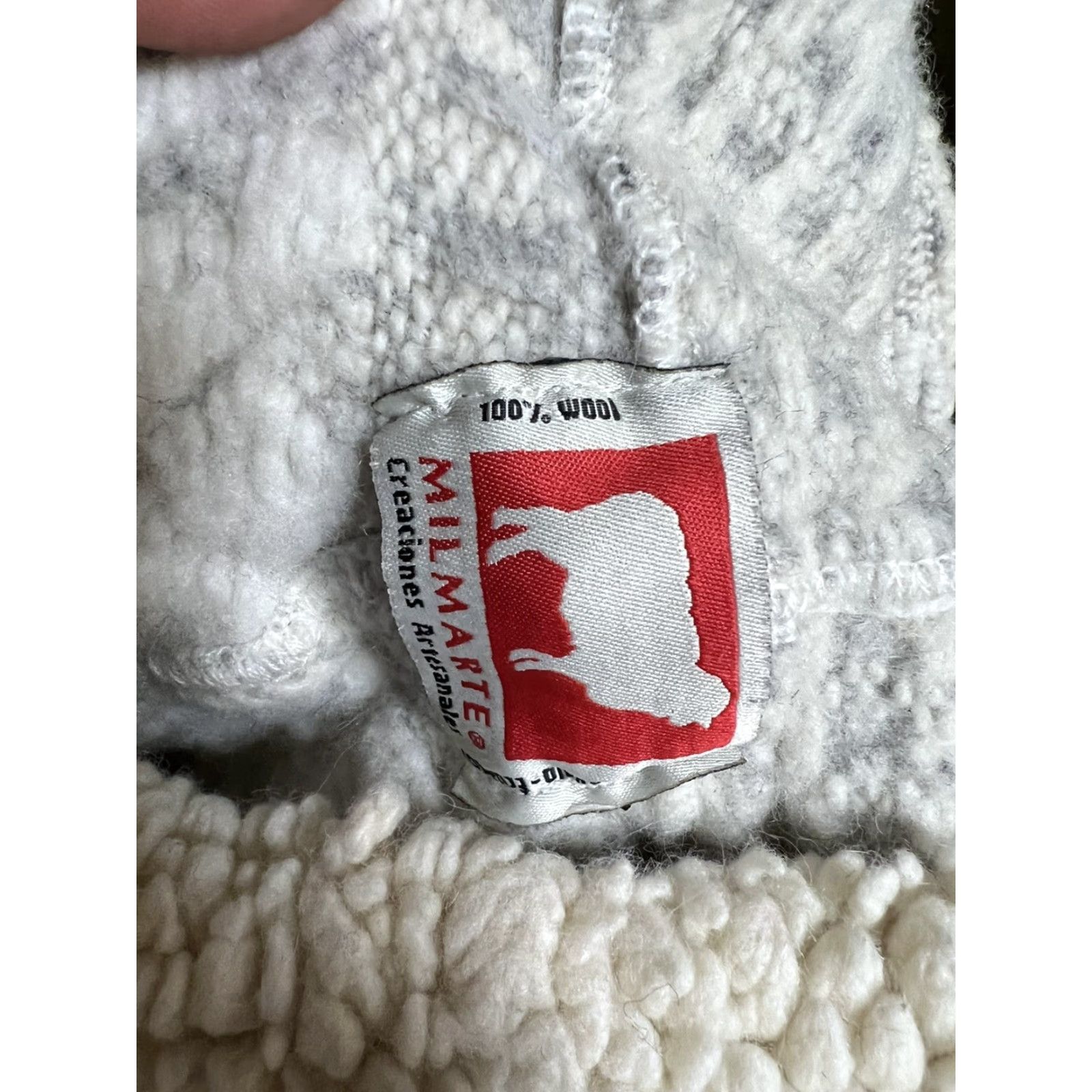 Vintage VINTAGE Milmarte Poncho Women's S Hooded Beige Wool Short Boho Ecador Size S / US 4 / IT 40 - 7 Thumbnail
