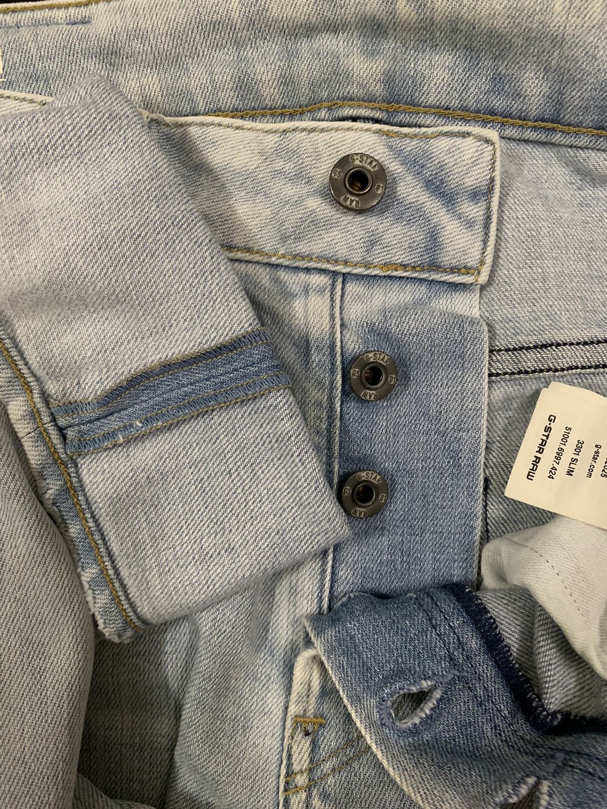 G-Star Vintage G-Star Raw Blue Washed Distressed Grunge Jeans Size US 31 - 4 Thumbnail
