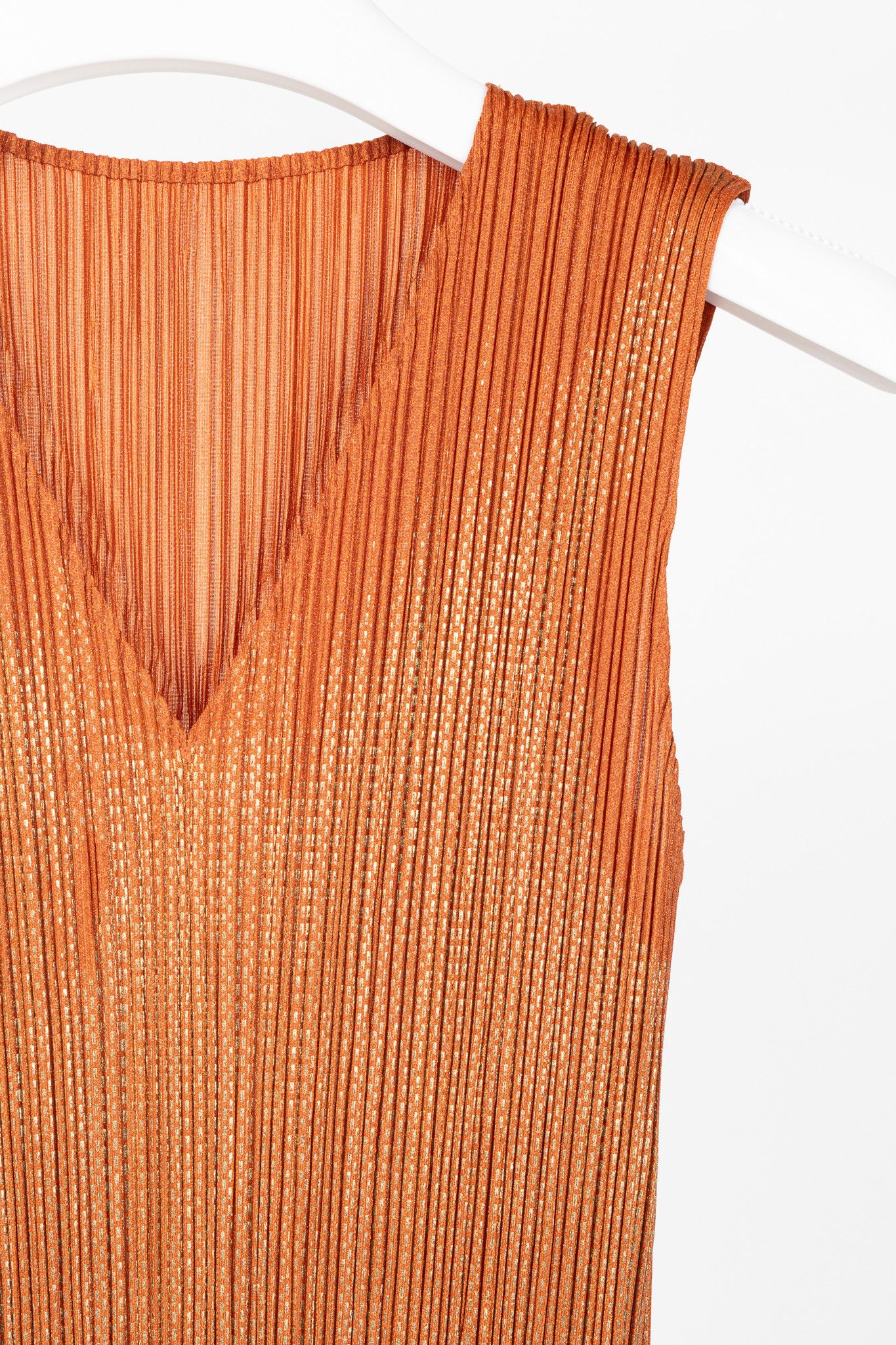 Pleats Please Issey Miyake Pleats Please Issey Miyake Metallic Sleeveless Maxi Dress Size M / US 6-8 / IT 42-44 - 4 Thumbnail