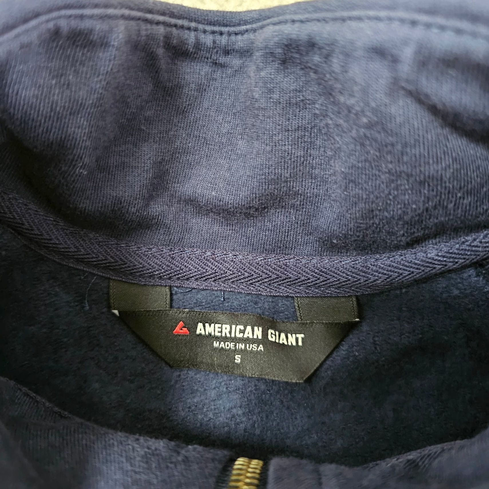 Vintage VINTAGE American Giant Sweatshirt Mens S Blue Cotton Full Zip Crew Neck? Size US S / EU 44-46 / 1 - 5 Thumbnail