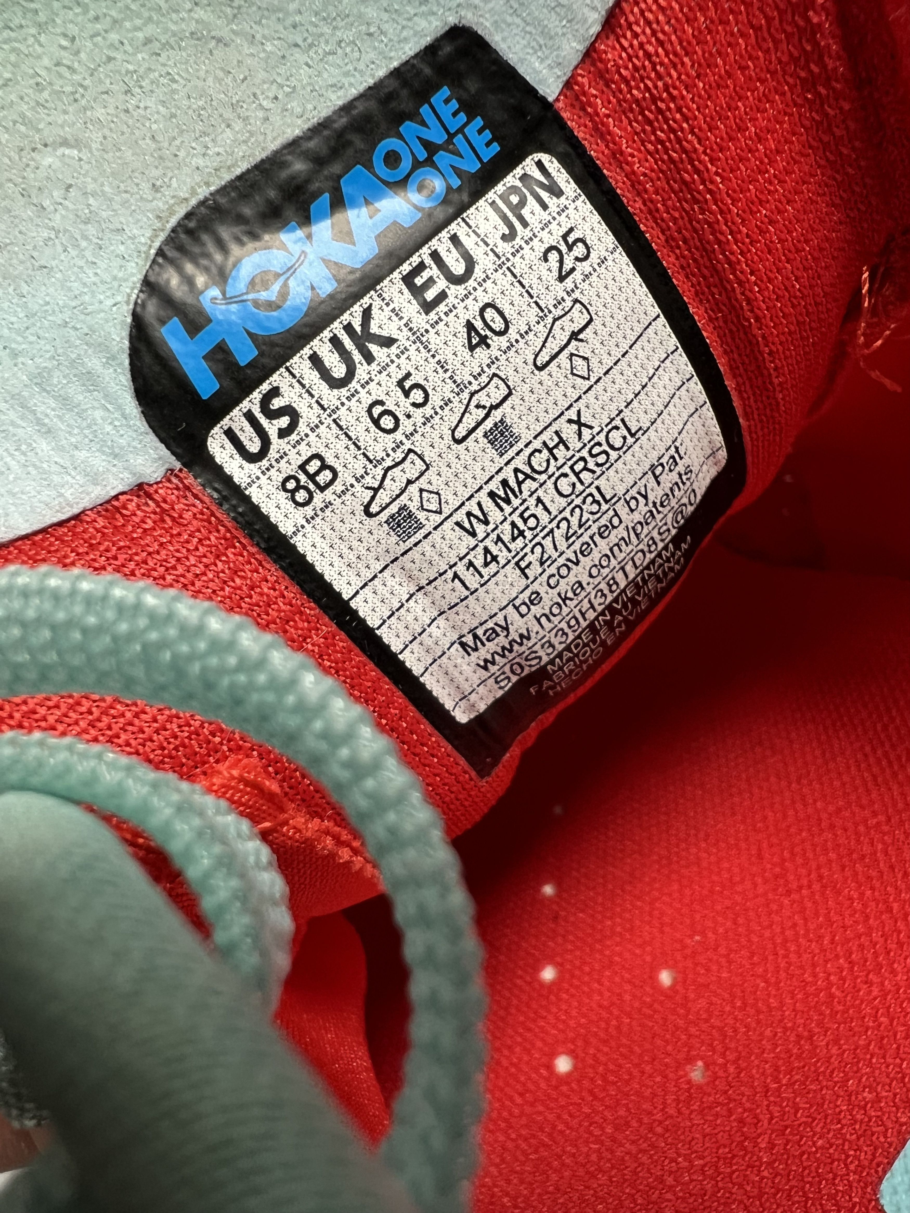 Hoka 8B Hoka One One Mach X Women's Running Shoes 1141451-CRSCL Size US 8 / IT 38 - 17 Thumbnail