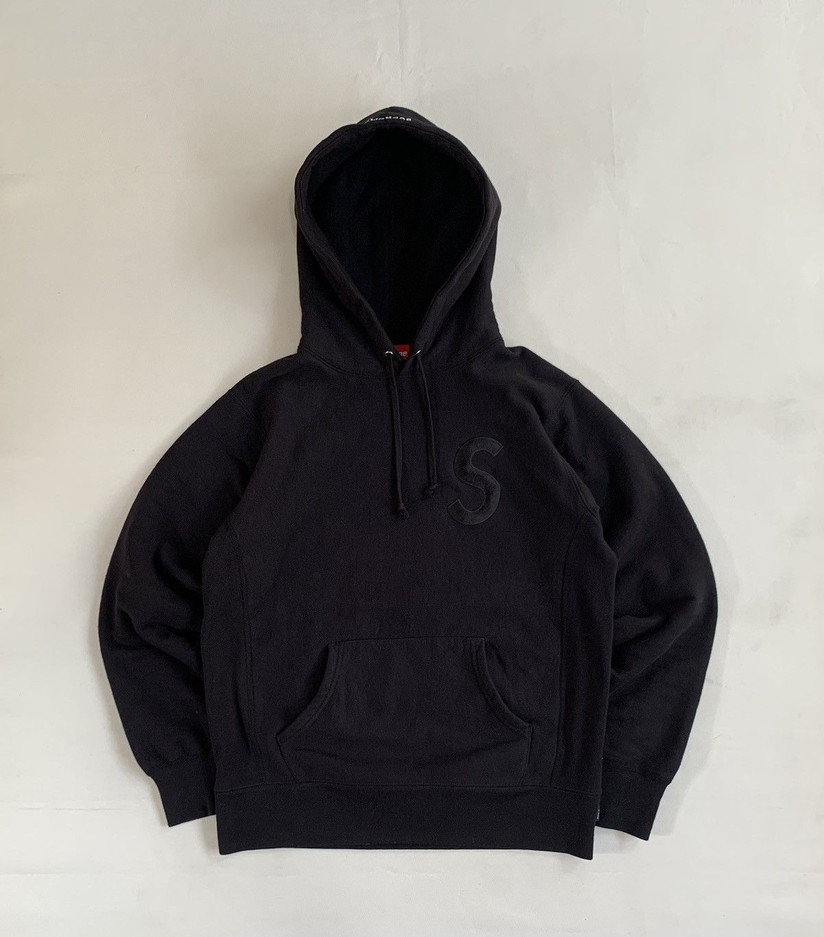 Supreme Tonal S Logo Hoodie Black | Grailed