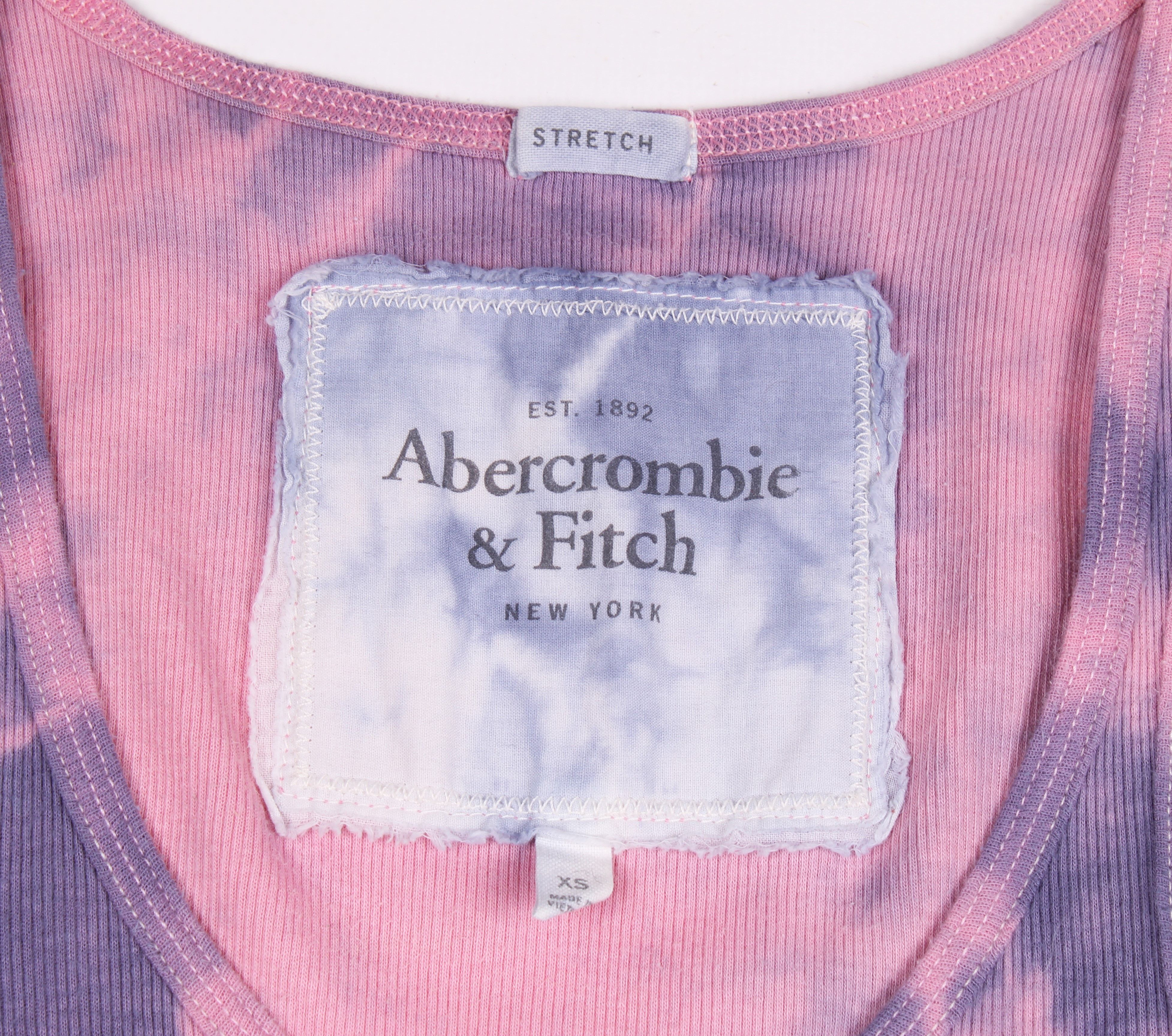 Abercrombie & Fitch Abercrombie & Fitch Rib Knit Y2K Tie Dye Cami Tank Top Size XS / US 0-2 / IT 36-38 - 6 Thumbnail