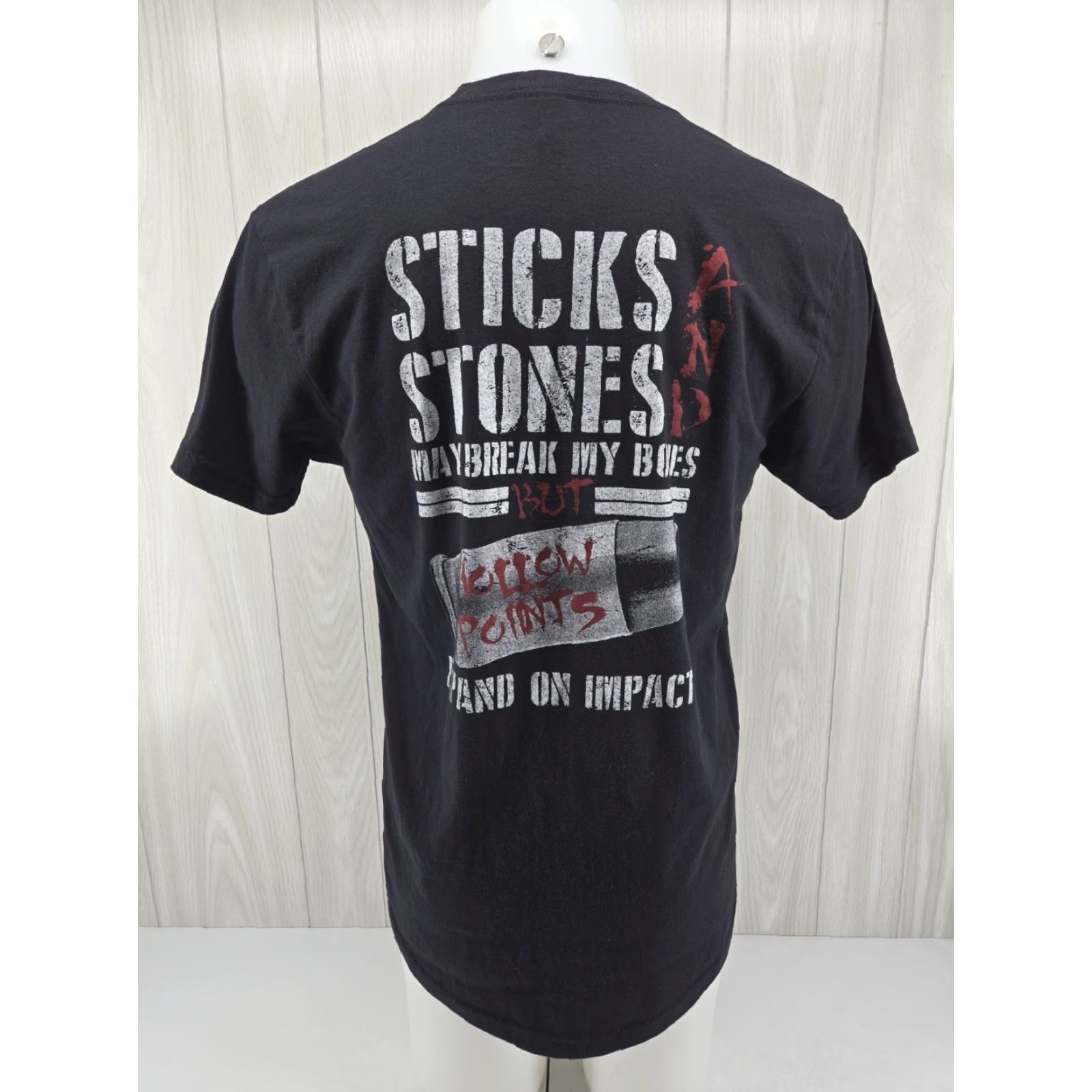 Vintage bare arms Sticks and Stones T-Shirt Black L Men Short Sleeve Size Large Size US L / EU 52-54 / 3 - 2 Thumbnail