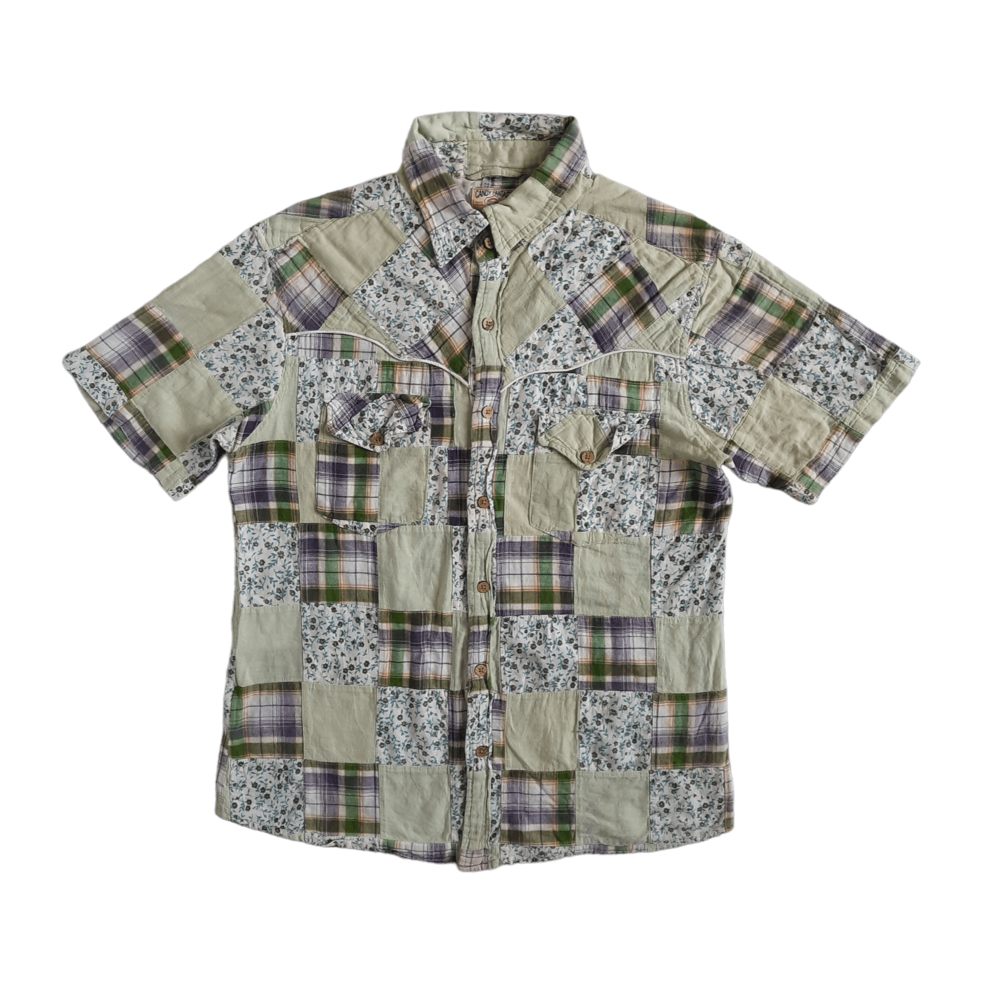 🔥Candy fantasy floral patchwork western shirt
