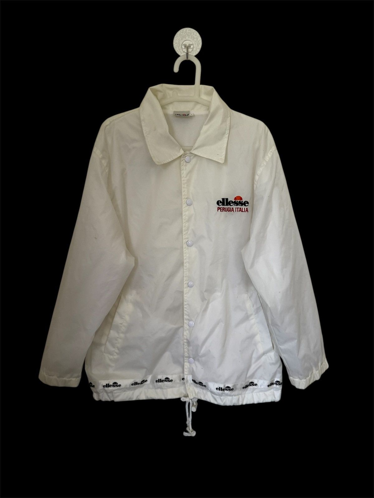Ellesse ELLESSE PERUGIA ITALIA WINDBREAKER JACKET WHITE BUTTON Size US M / EU 48-50 / 2 - 2 Thumbnail