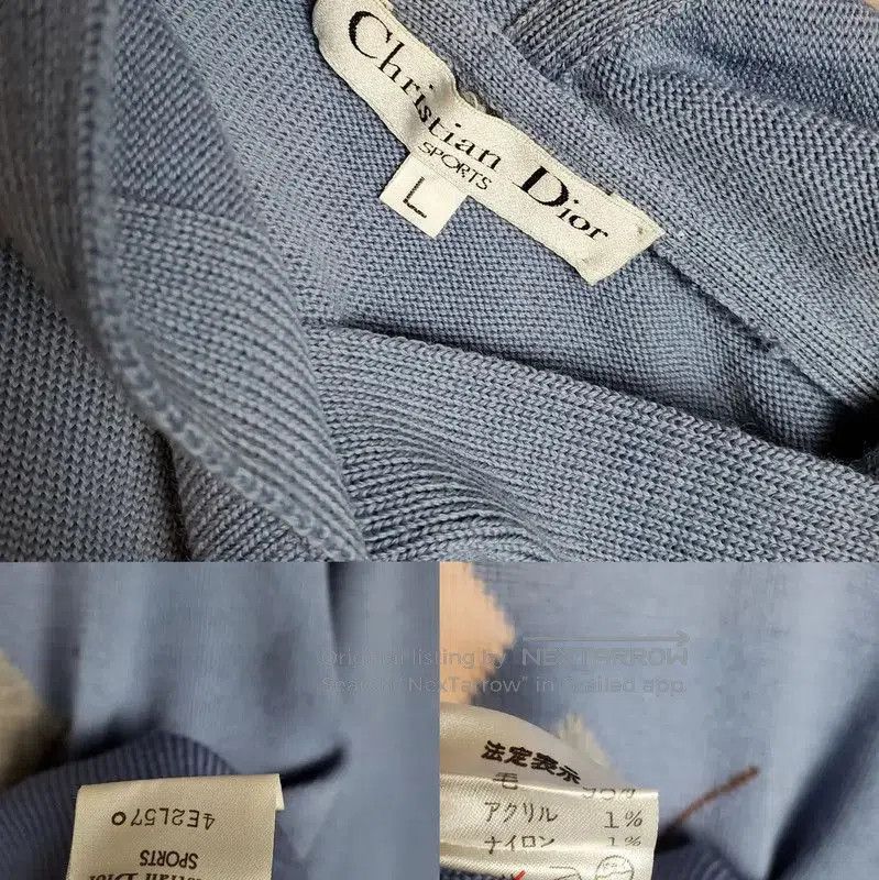 Dior Dior Blue Wool Blend Logo Pullover Sweater . Size L / US 10 / IT 46 - 7 Thumbnail