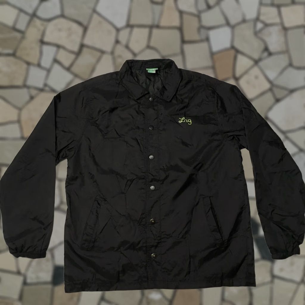 Coach LRG Coach Jacket Mens Nylon Snap Button BLACK Size US XL / EU 56 / 4 - 1 Thumbnail
