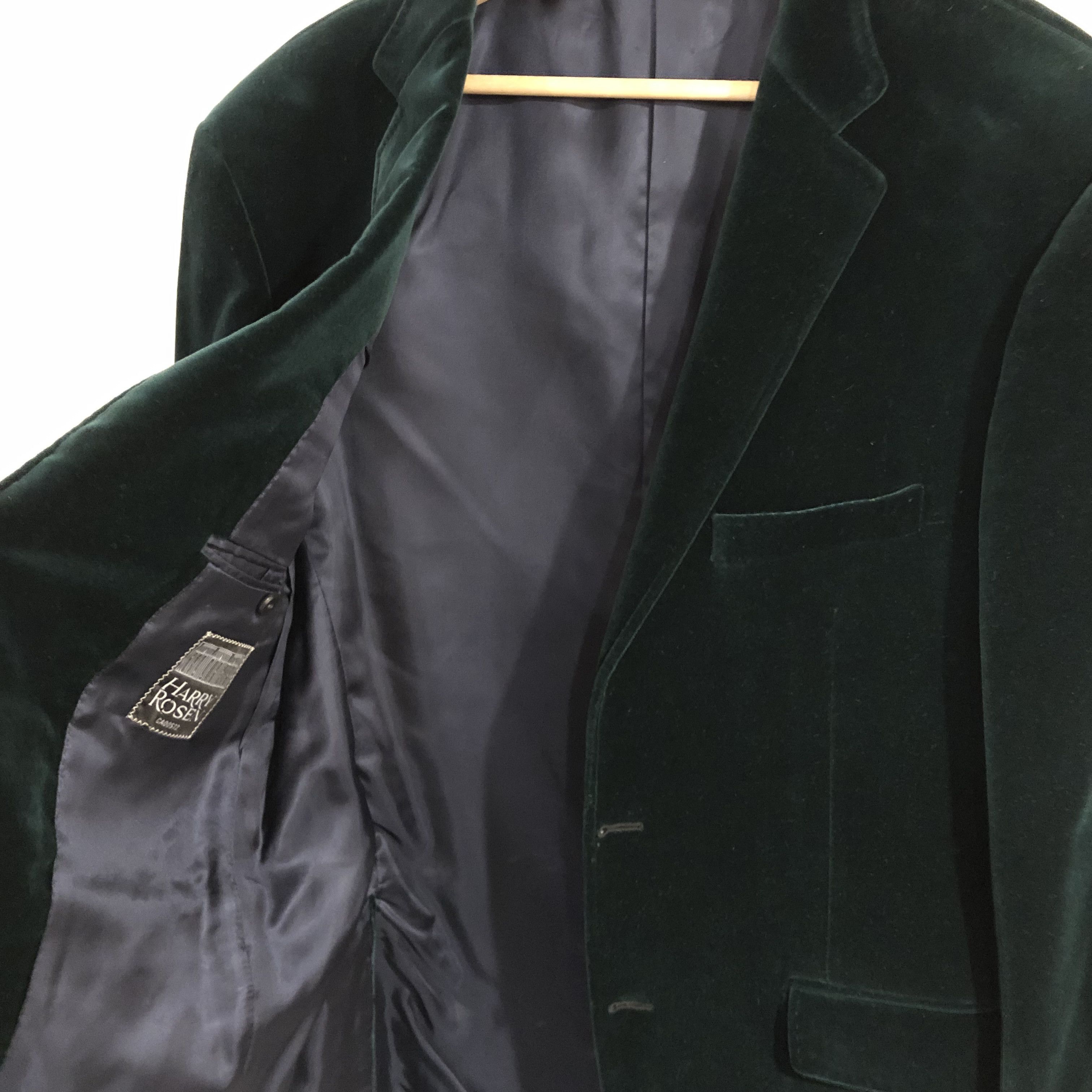 J.P. Tilford Samuelsohn Green Velvet Blazer Size 42L - 7 Thumbnail
