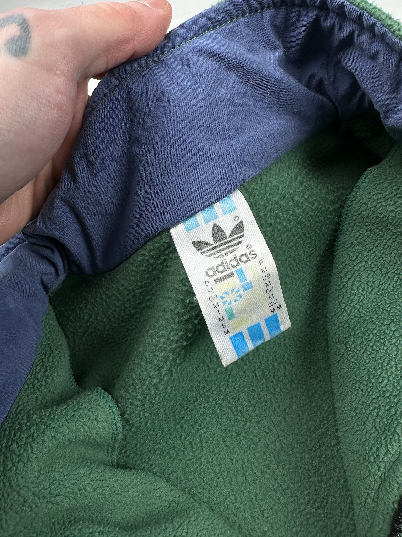 Adidas Vintage Adidas Fleece Sweatshirt Jacket 1/4 Zip Print Size US M / EU 48-50 / 2 - 8 Thumbnail