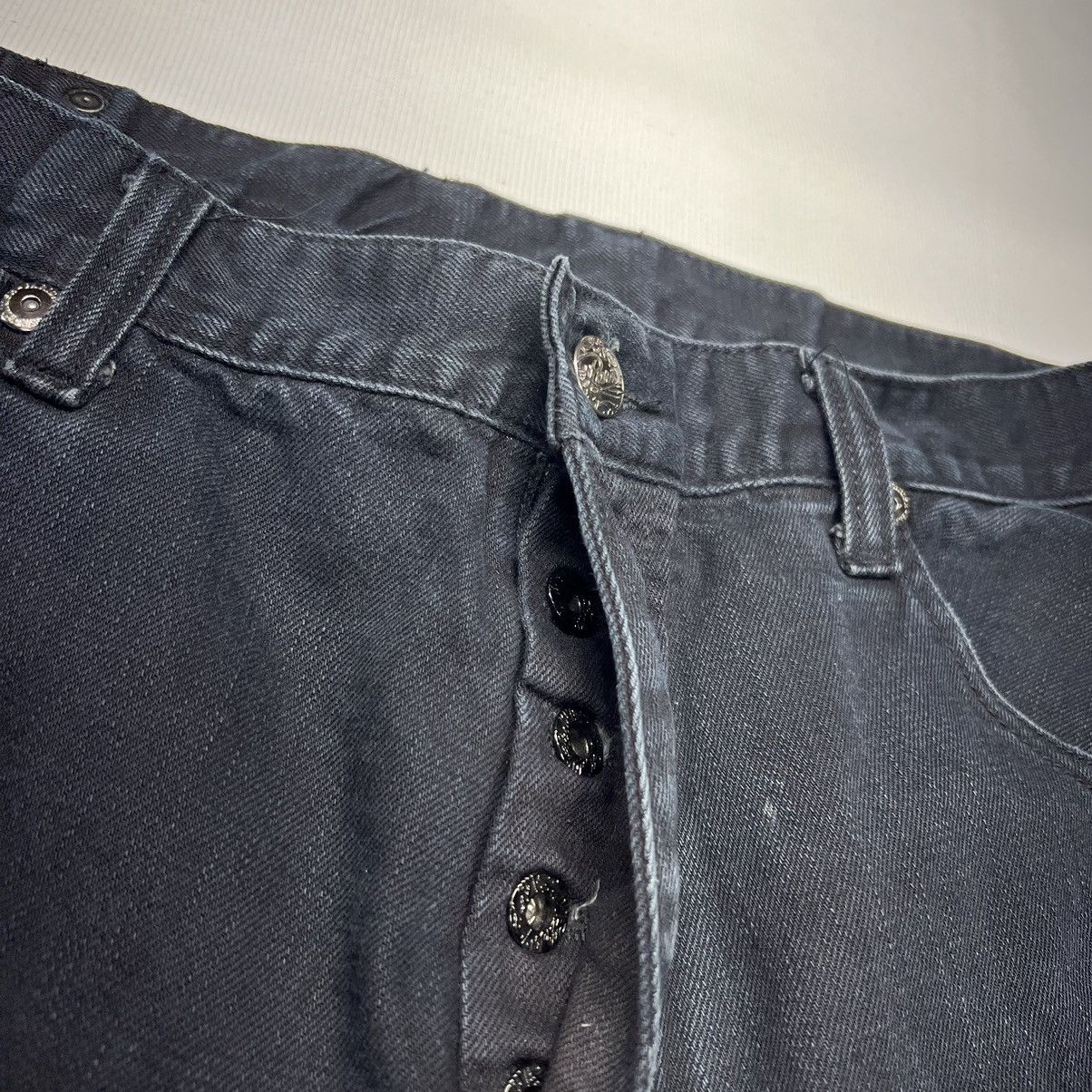 Vintage Parish Jeans Black Denim Straight Distressed Y2K Baggy Size US 40 / EU 56 - 8 Thumbnail