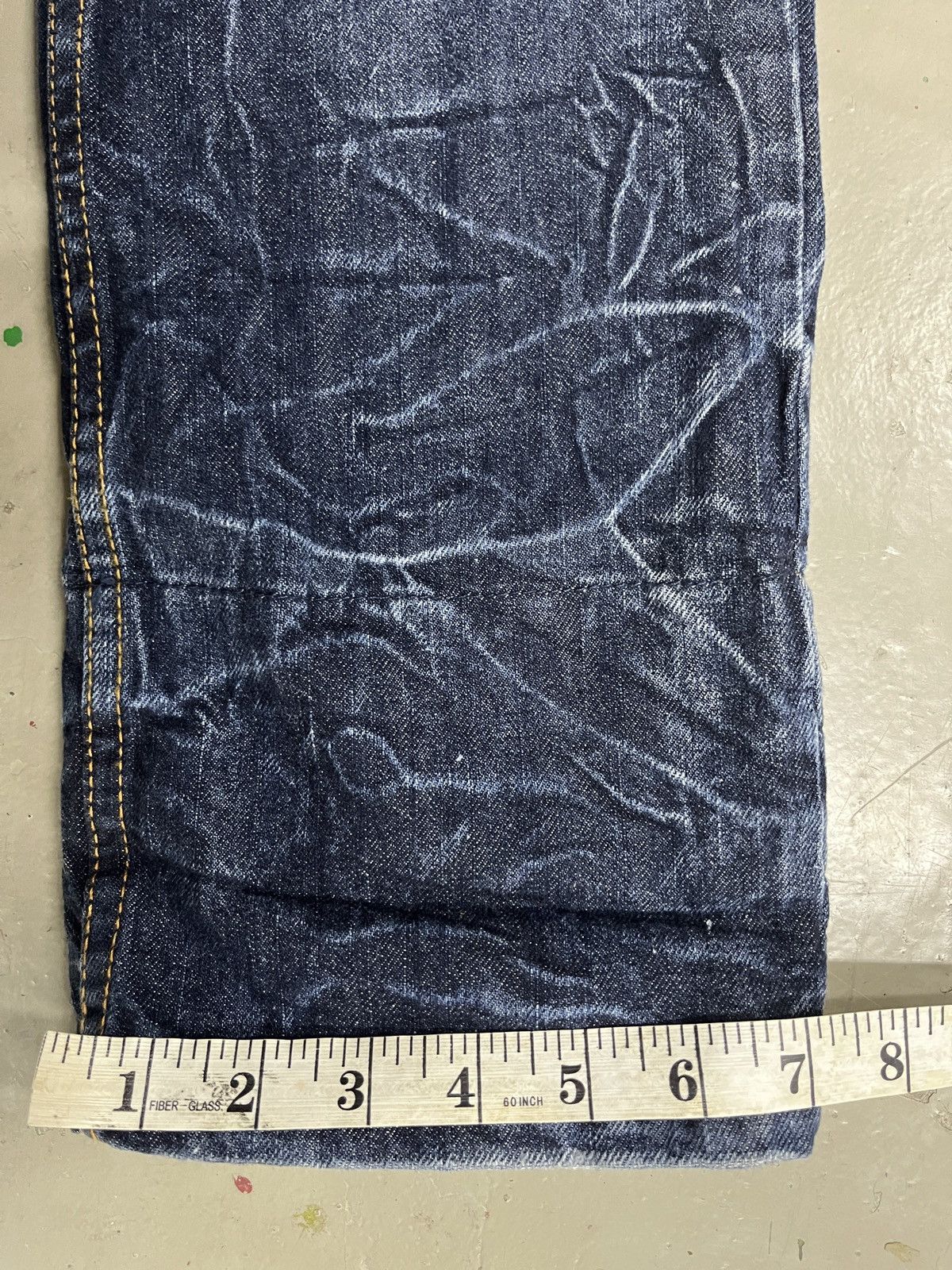 If Six Was Nine 2000s Nylaus Karakuri Double Waist Washed Denim Jeans Faded Size US 30 / EU 46 - 13 Thumbnail