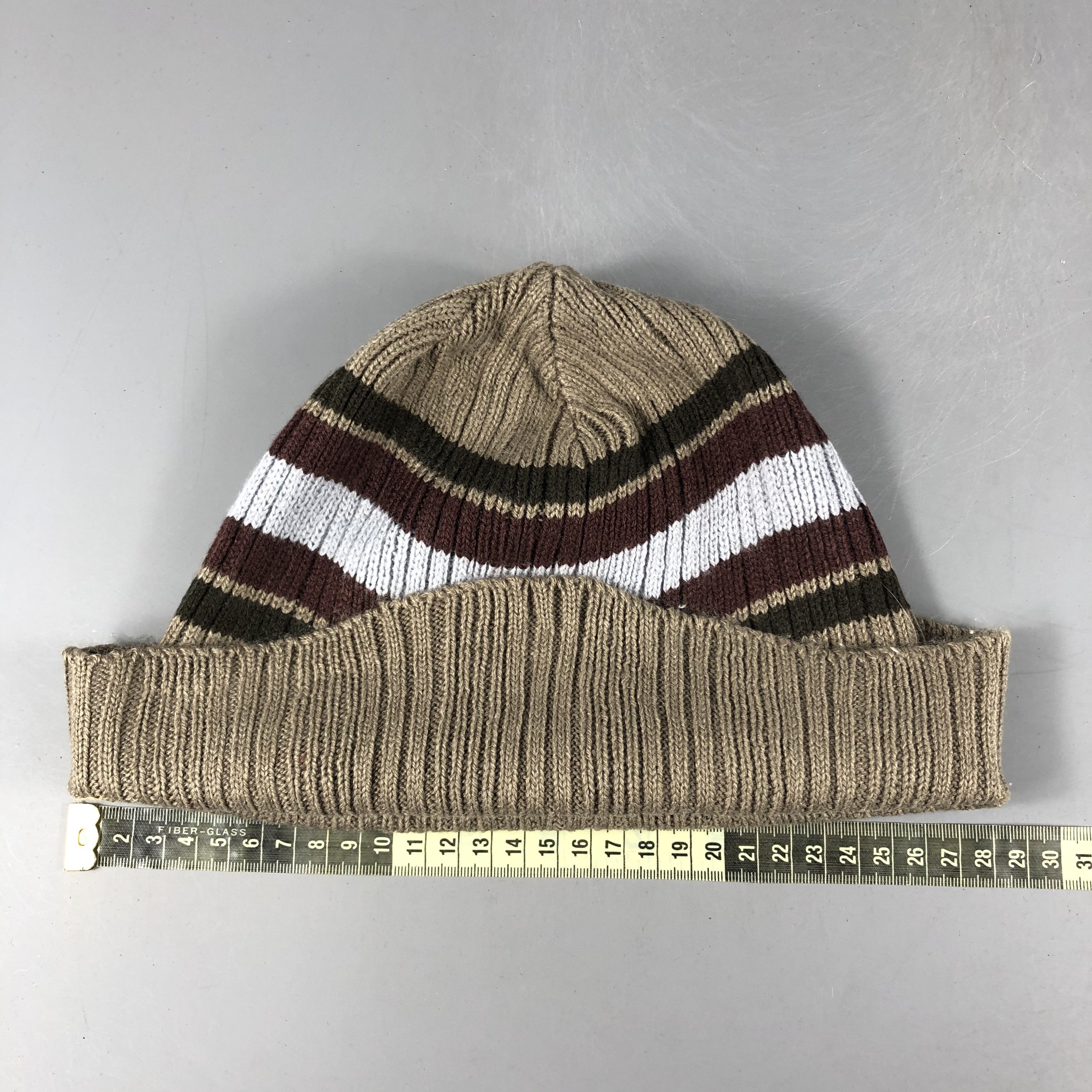 Japanese Brand × Vintage Japanese Brand Stripe Beanie Snow Hat Snow Cap -D1093 Size ONE SIZE - 4 Thumbnail