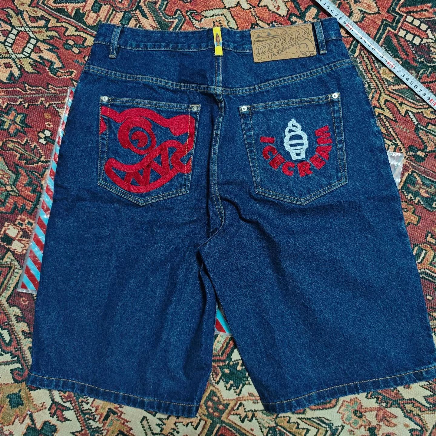Billionaire Boys Club Billionaire Boys Club Flying Dog Denim Shorts Size US 34 / EU 50 - 2 Thumbnail