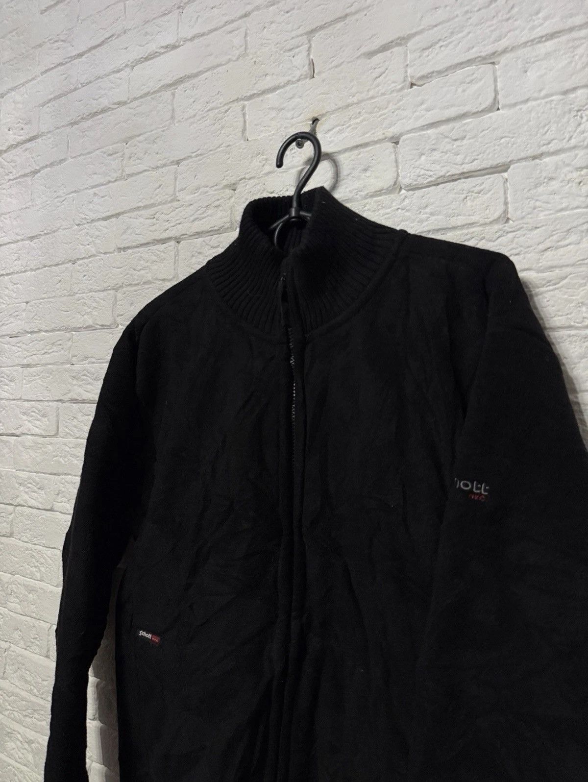 Schott Schott NYC Sherpa Bomber Jacket Full Zip Army Type Sz M Size US M / EU 48-50 / 2 - 2 Thumbnail