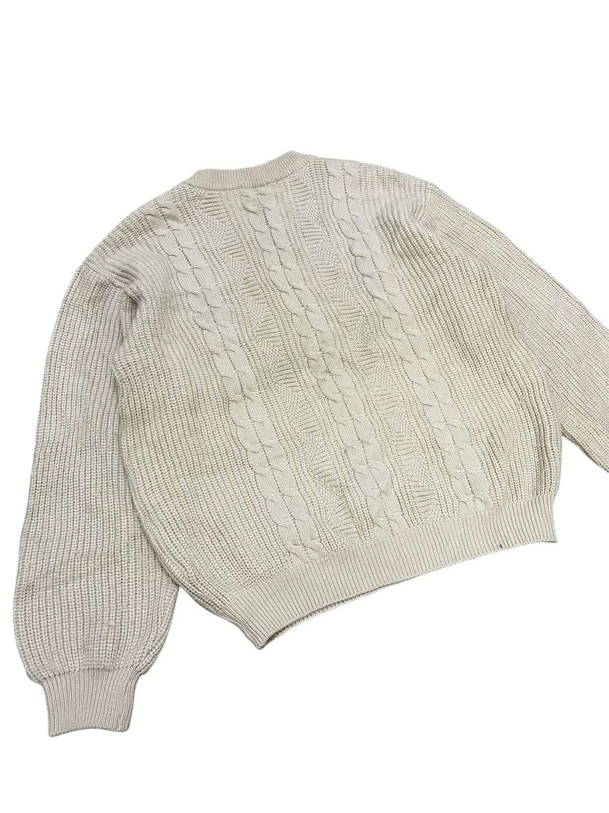 Cristian Dior Crewneck Cable Knitwear Sweater