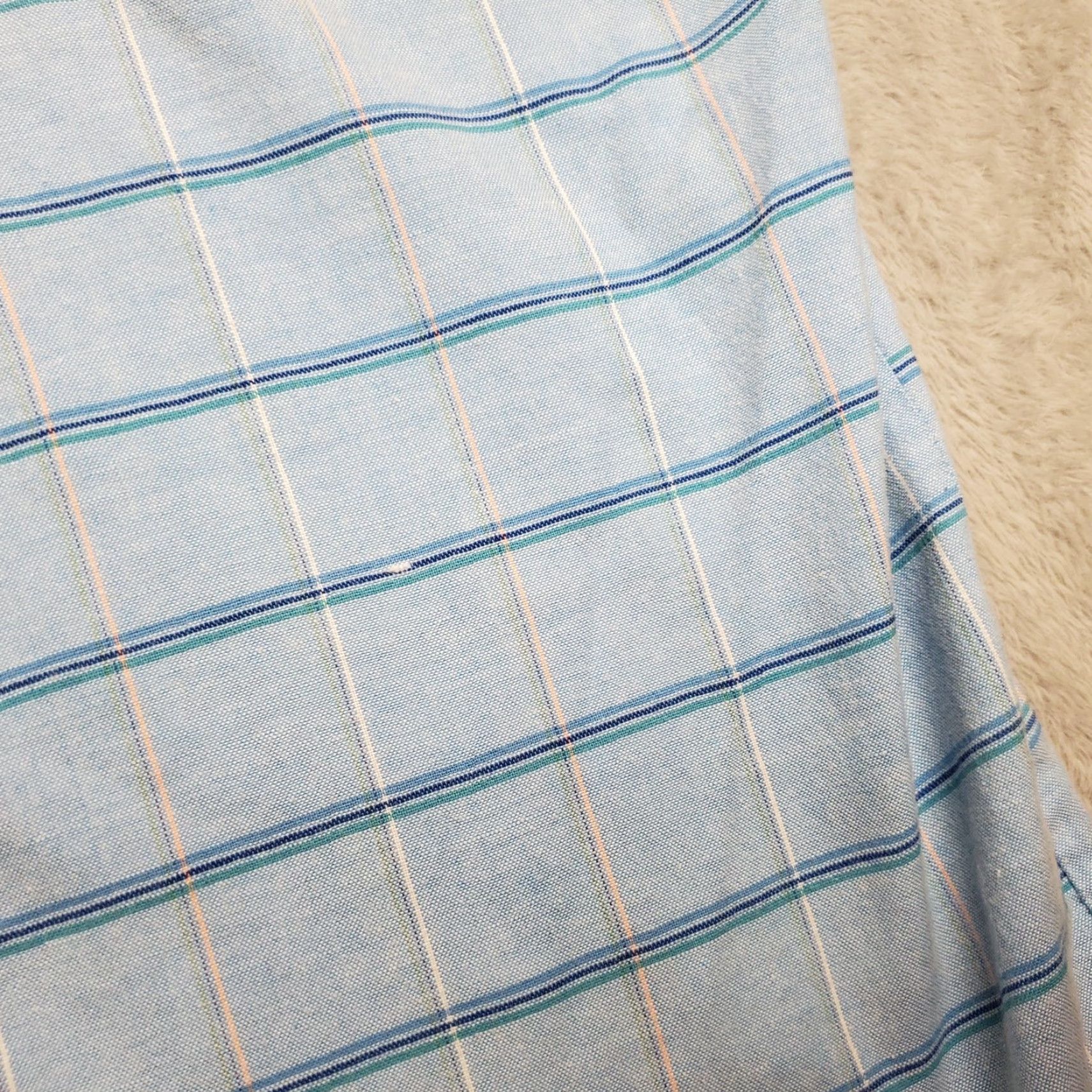 Sears VINTAGE The Mens Store Shirt Mens L Blue Short Sleeve Sears Made in USA Dad Shirt Size US L / EU 52-54 / 3 - 2 Thumbnail
