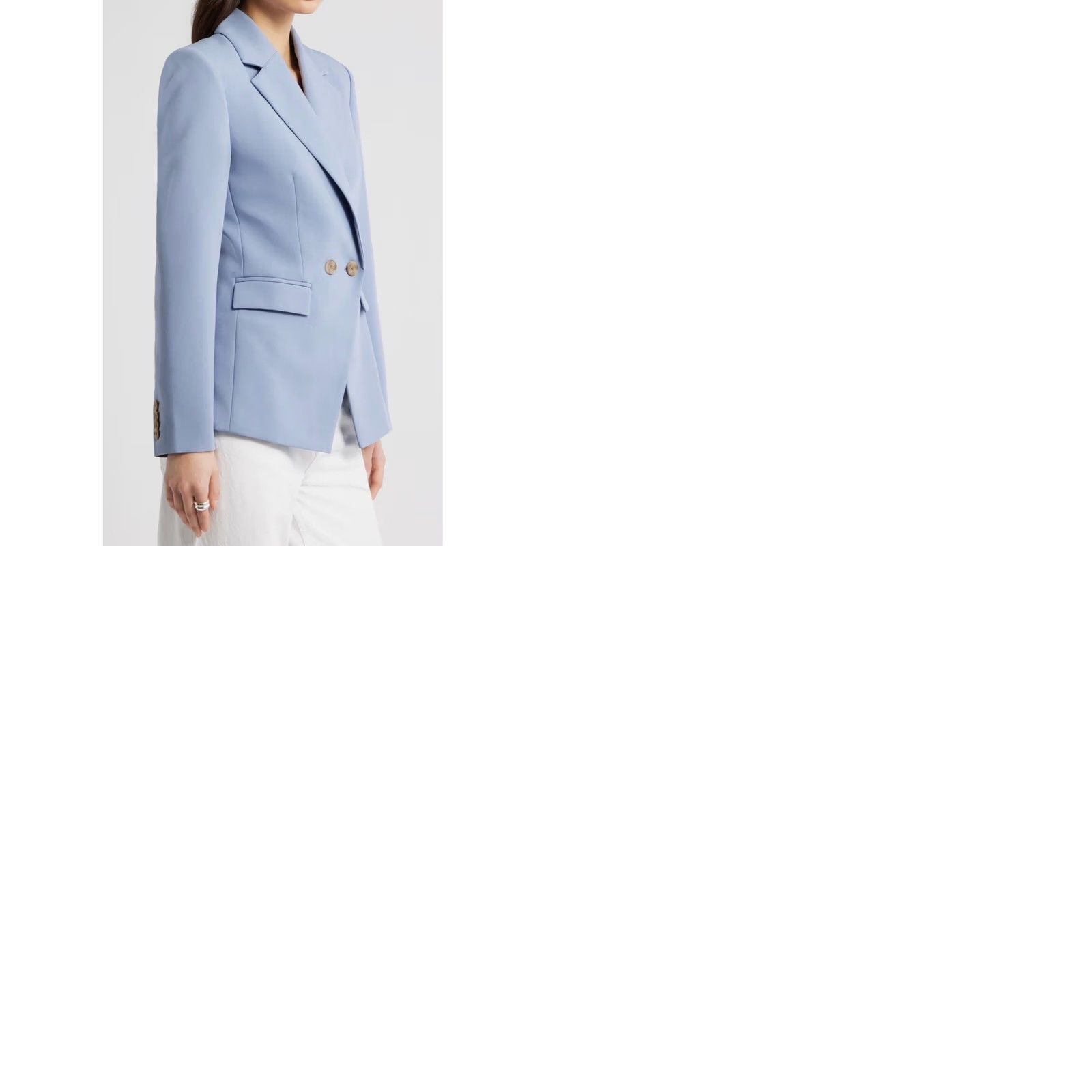 Vintage Open Edit Dusty Blue Single Button The Icon Relaxed Blazer Size XS / US 0-2 / IT 36-38 - 9 Thumbnail