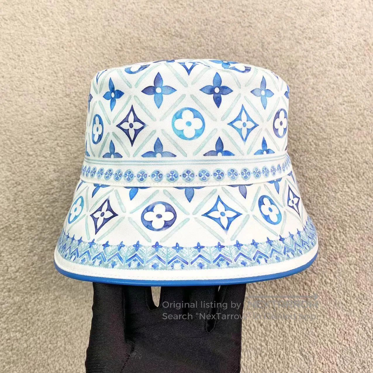 Louis Vuitton Louis Vuitton Blue and white logo bucket hat| Size ONE SIZE - 2 Thumbnail