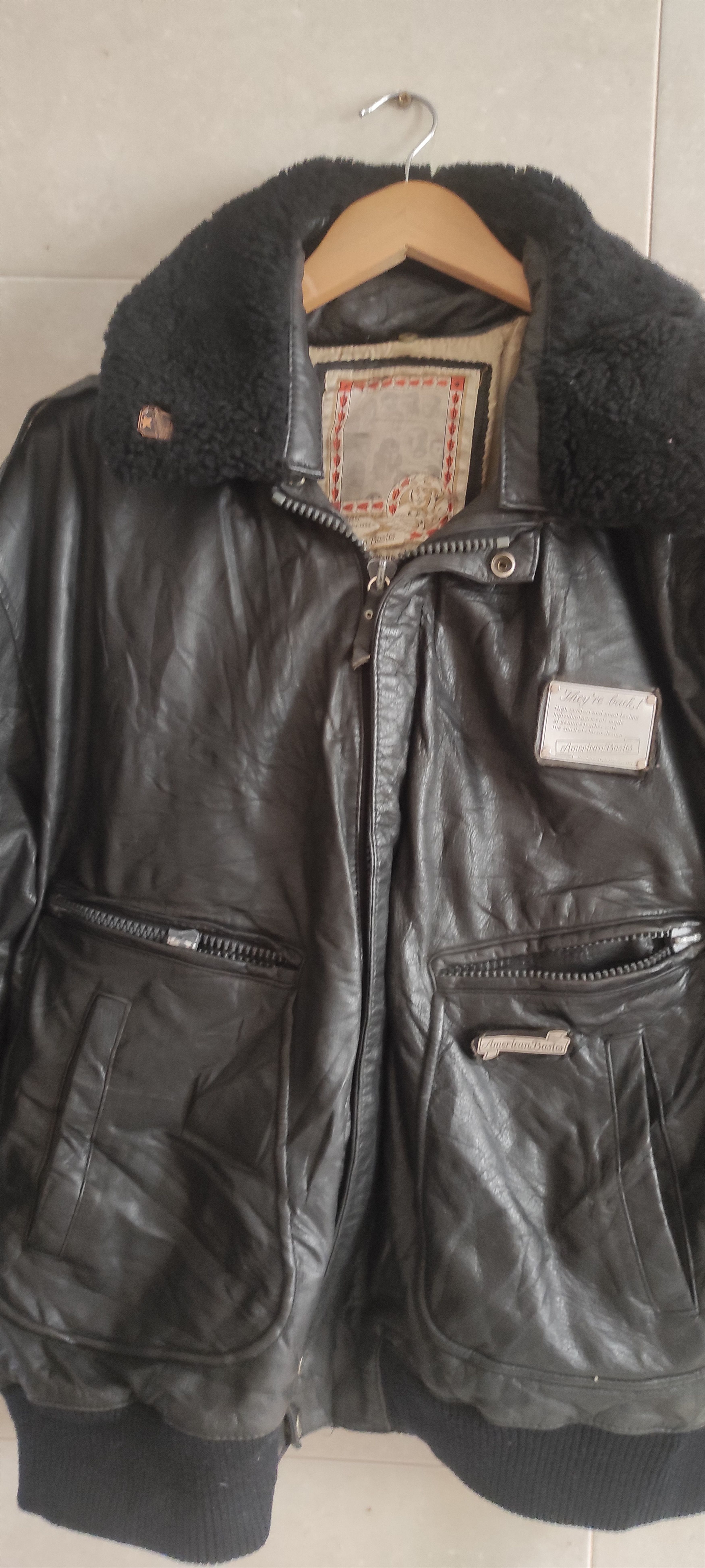 Other American Basics Genuine Leather US Force Aviator Jacket Size US L / EU 52-54 / 3 - 12 Thumbnail