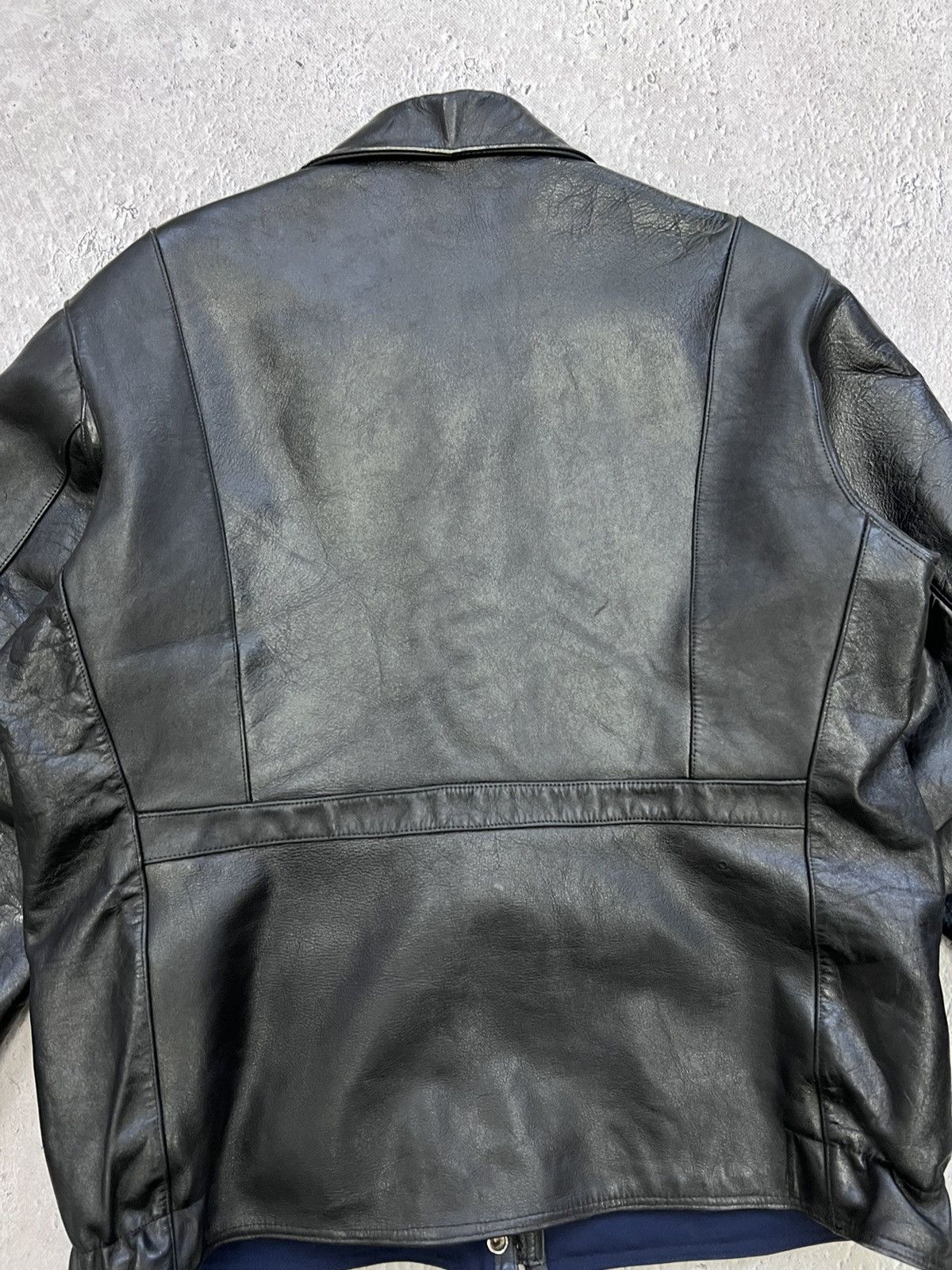 Vintage Vintage Y2K Oversized Biker Racing Track Leather Jacket Size US L / EU 52-54 / 3 - 13 Thumbnail