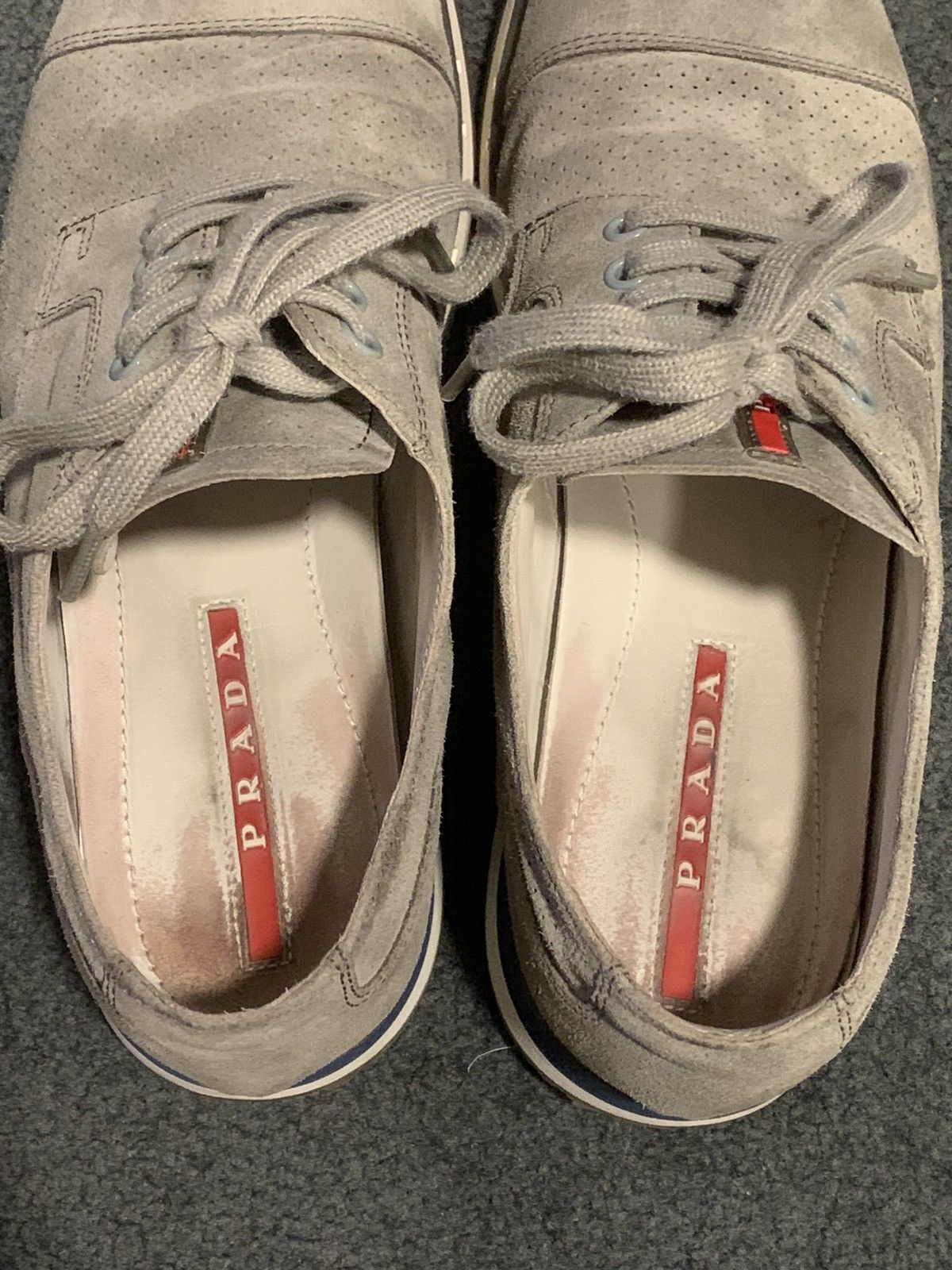 Prada PRADA GREY SUEDE SNEAKERS Size US 9 / EU 42 - 4 Thumbnail