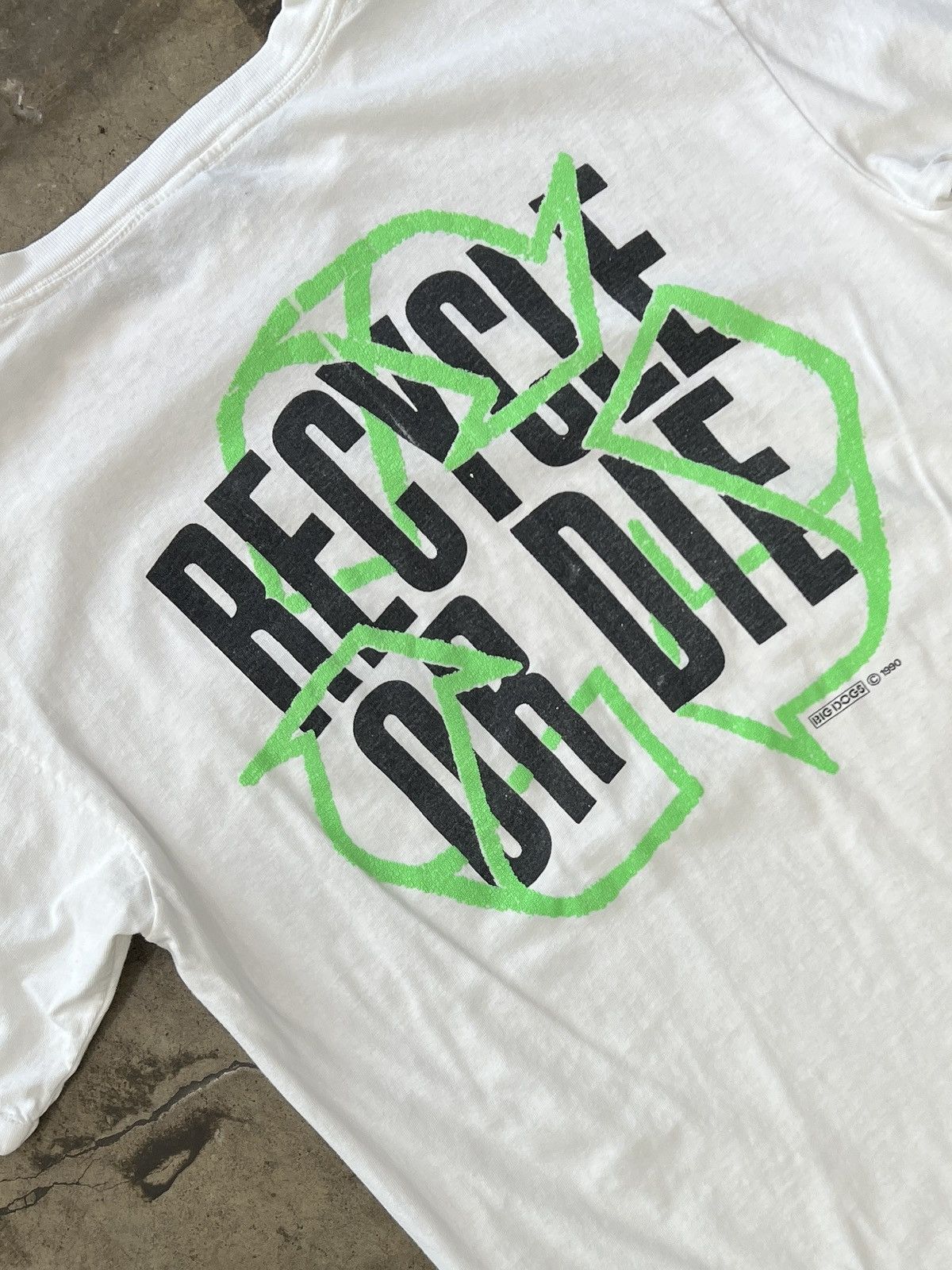 Big Dogs Vintage 90s Big Dog Recycle or Die Single Stitch Tee Large Size US L / EU 52-54 / 3 - 1 Thumbnail