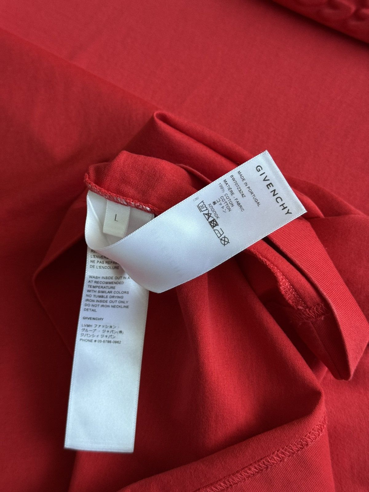 Givenchy Givenchy Red Embossed Chain Collar T-Shirt Size L / US 10 / IT 46 - 14 Thumbnail