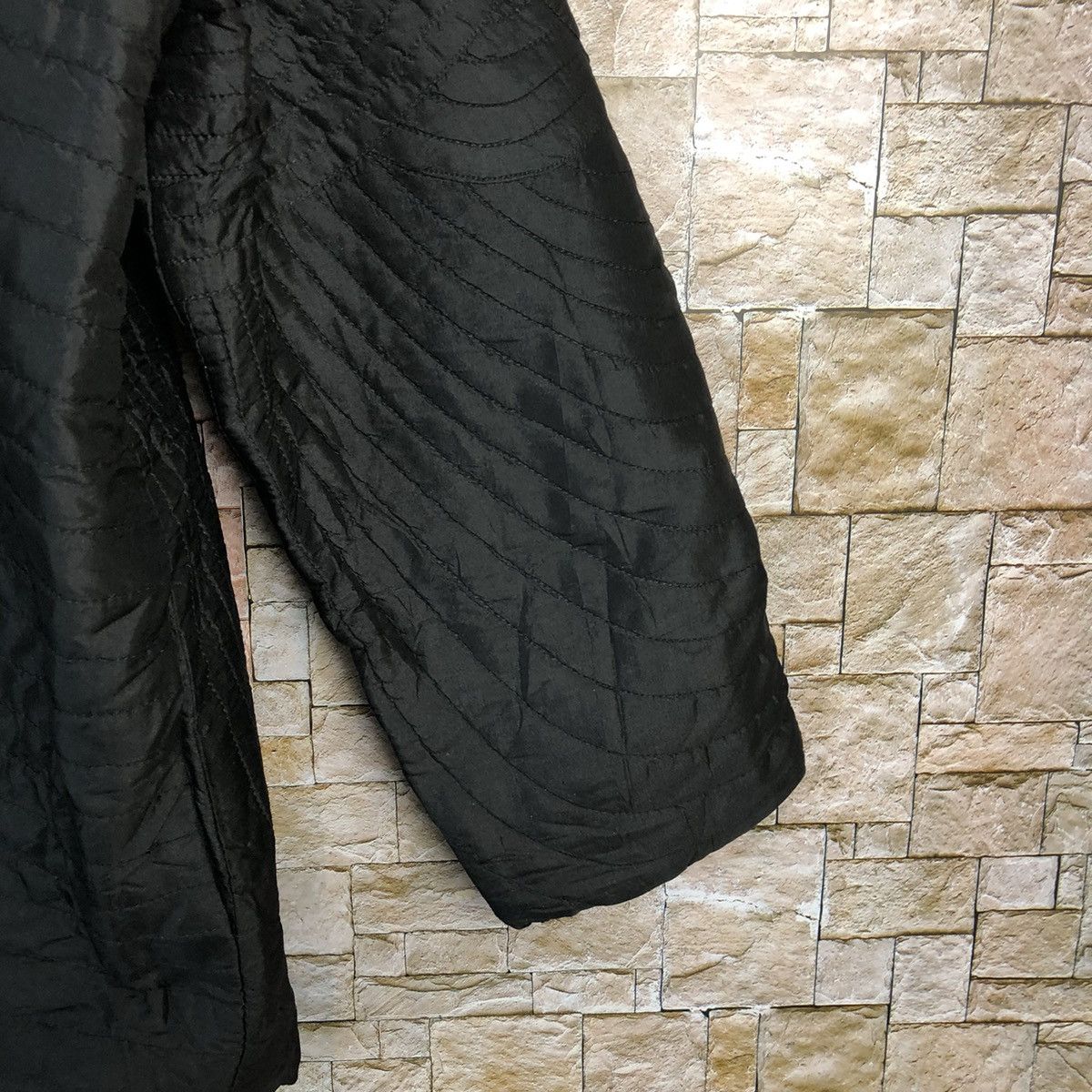 Vintage Thai Silk Black hand made Coats cardigan #A220 Size US M / EU 48-50 / 2 - 8 Thumbnail