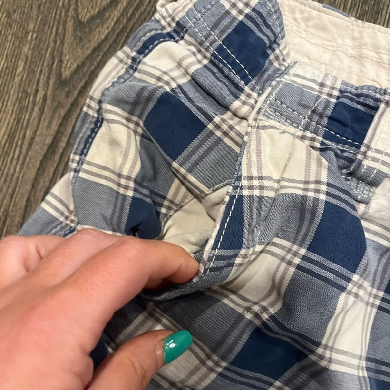 Hollister Hollister Mens Chino Shorts Plaided Mid Rise Blue White 34 Size US 34 / EU 50 - 3 Thumbnail