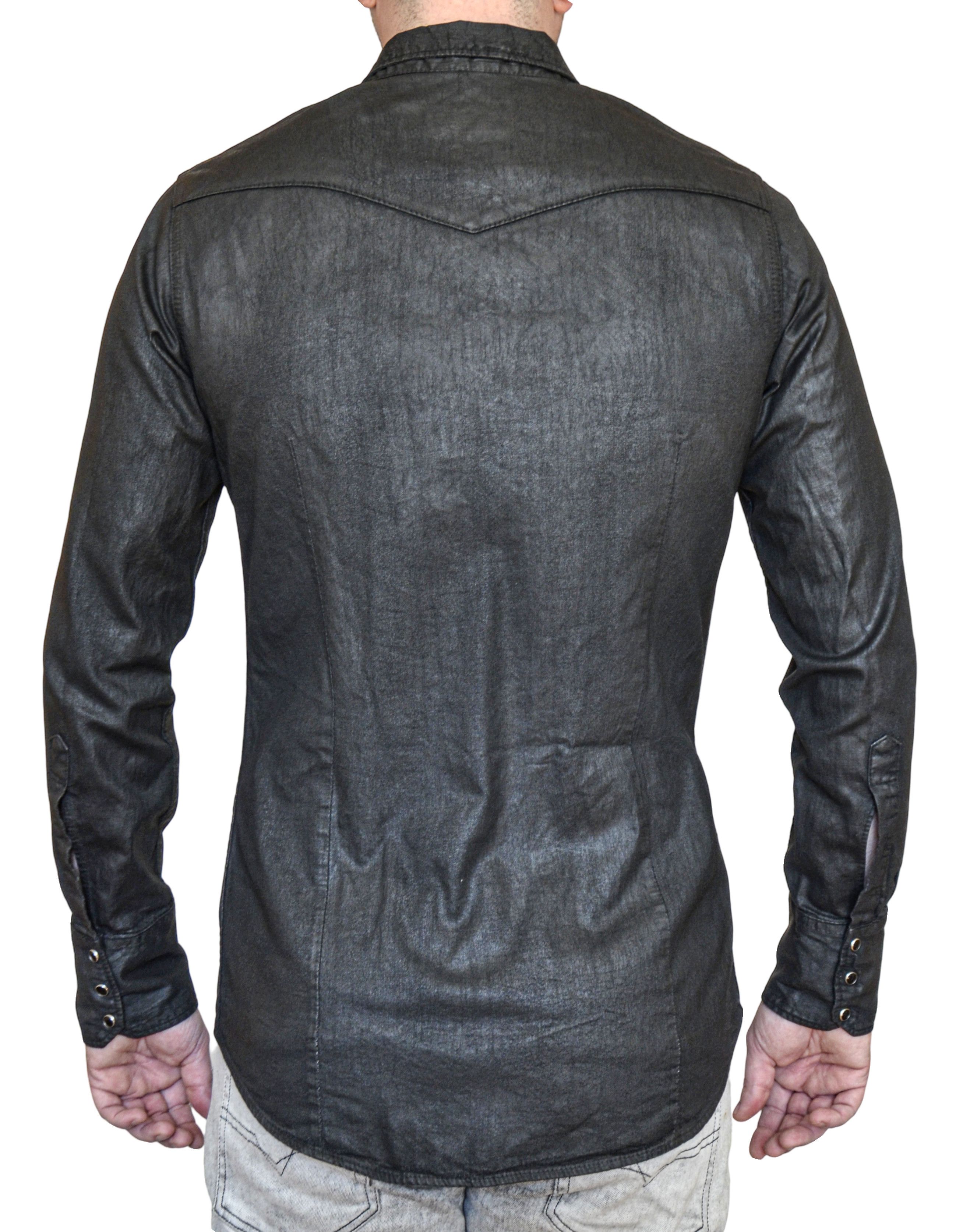 Dsquared2 DSQUARED2 Waxed-Coated Western Shirt Size US L / EU 52-54 / 3 - 2 Thumbnail