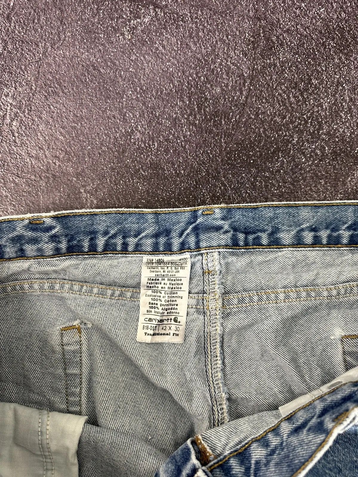 Carhartt × Vintage Vintage Carhartt Traditional Fit Light Blue USA Denim Jeans Size US 42 / EU 58 - 10 Thumbnail