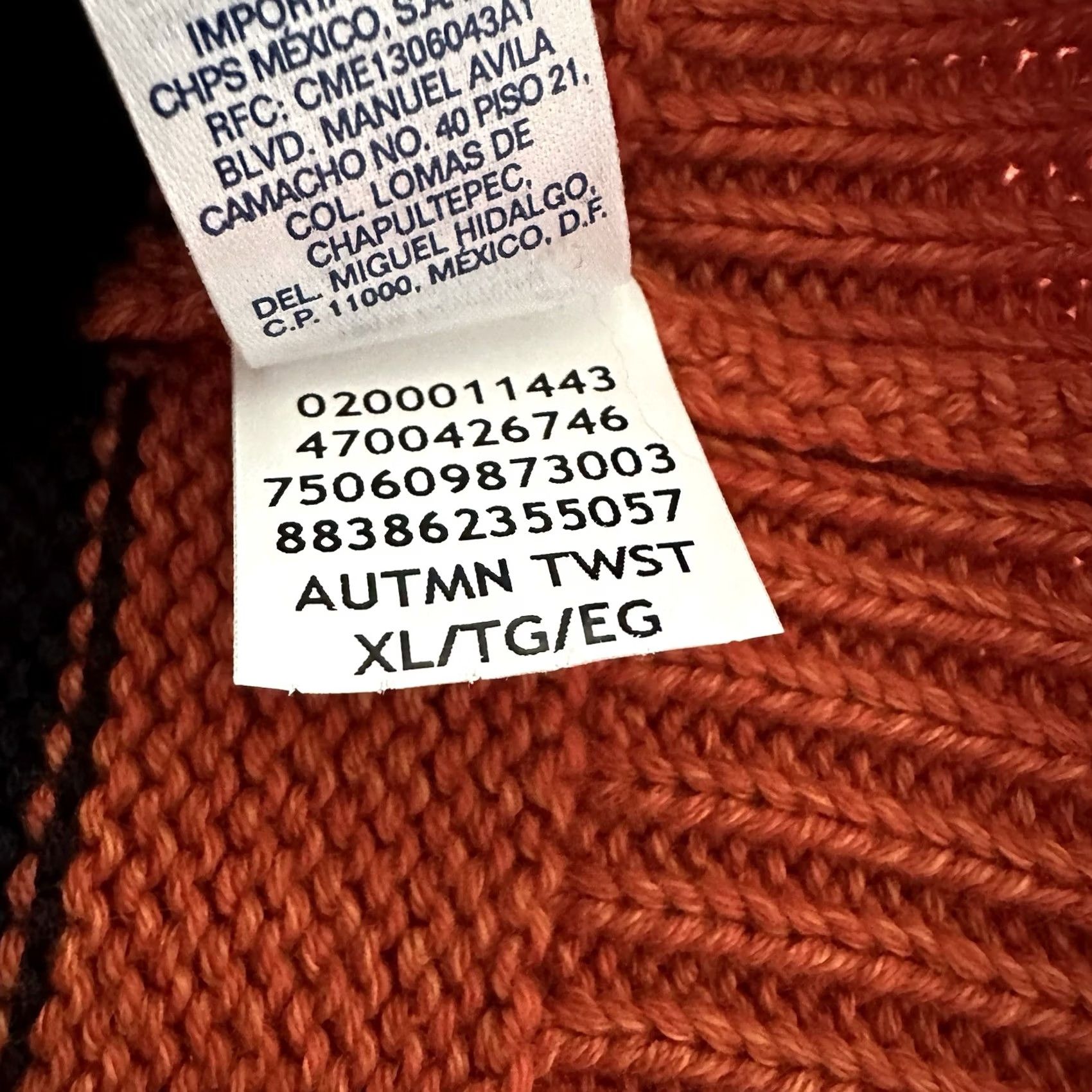 Chaps Chaps Striped Mockneck Twist Sweater Mens XL Orange Classic Fit Shirt Size US XL / EU 56 / 4 - 6 Thumbnail