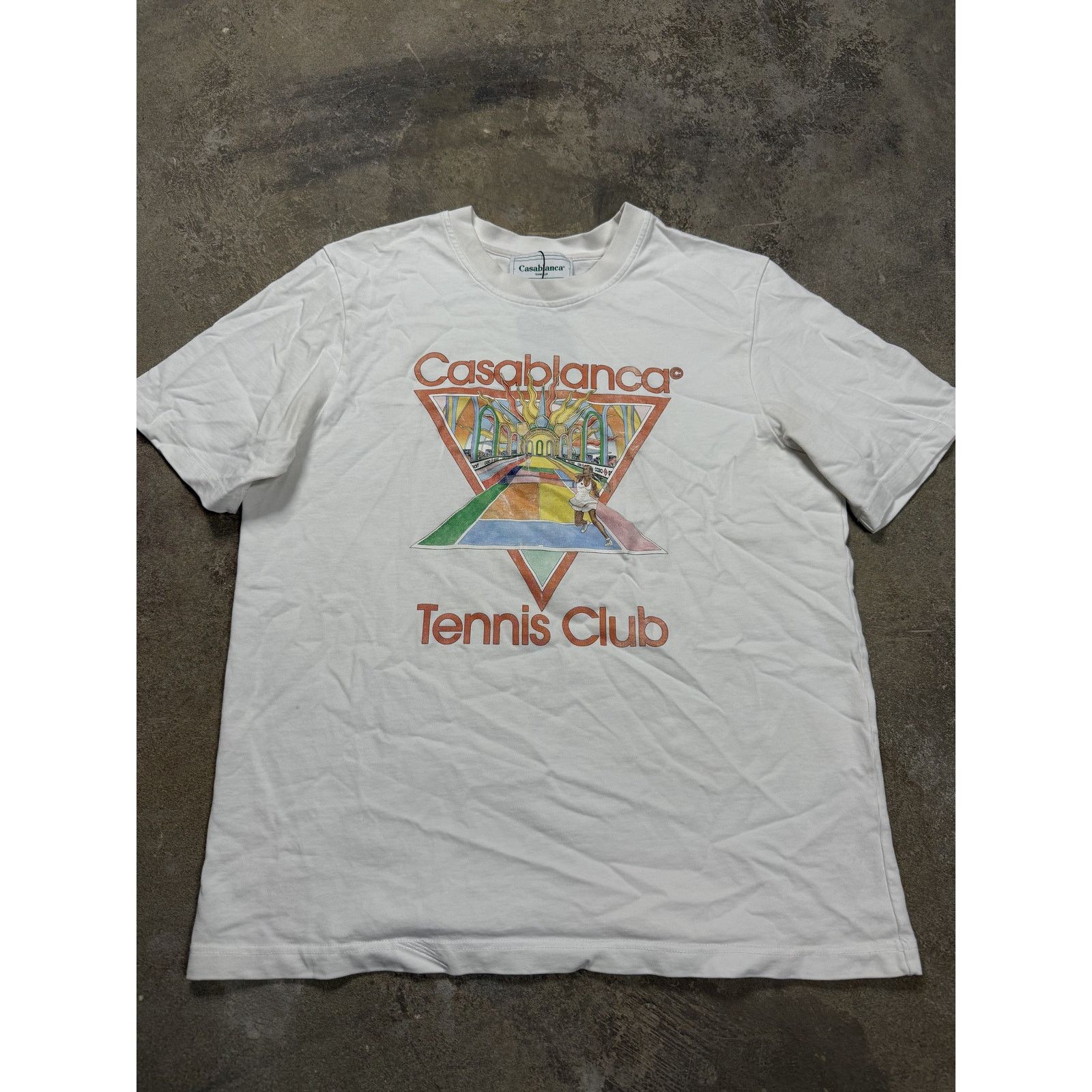 Casablanca Casablanca Tennis Club Tee White Multi Used XL Size US XL / EU 56 / 4 - 1 Thumbnail