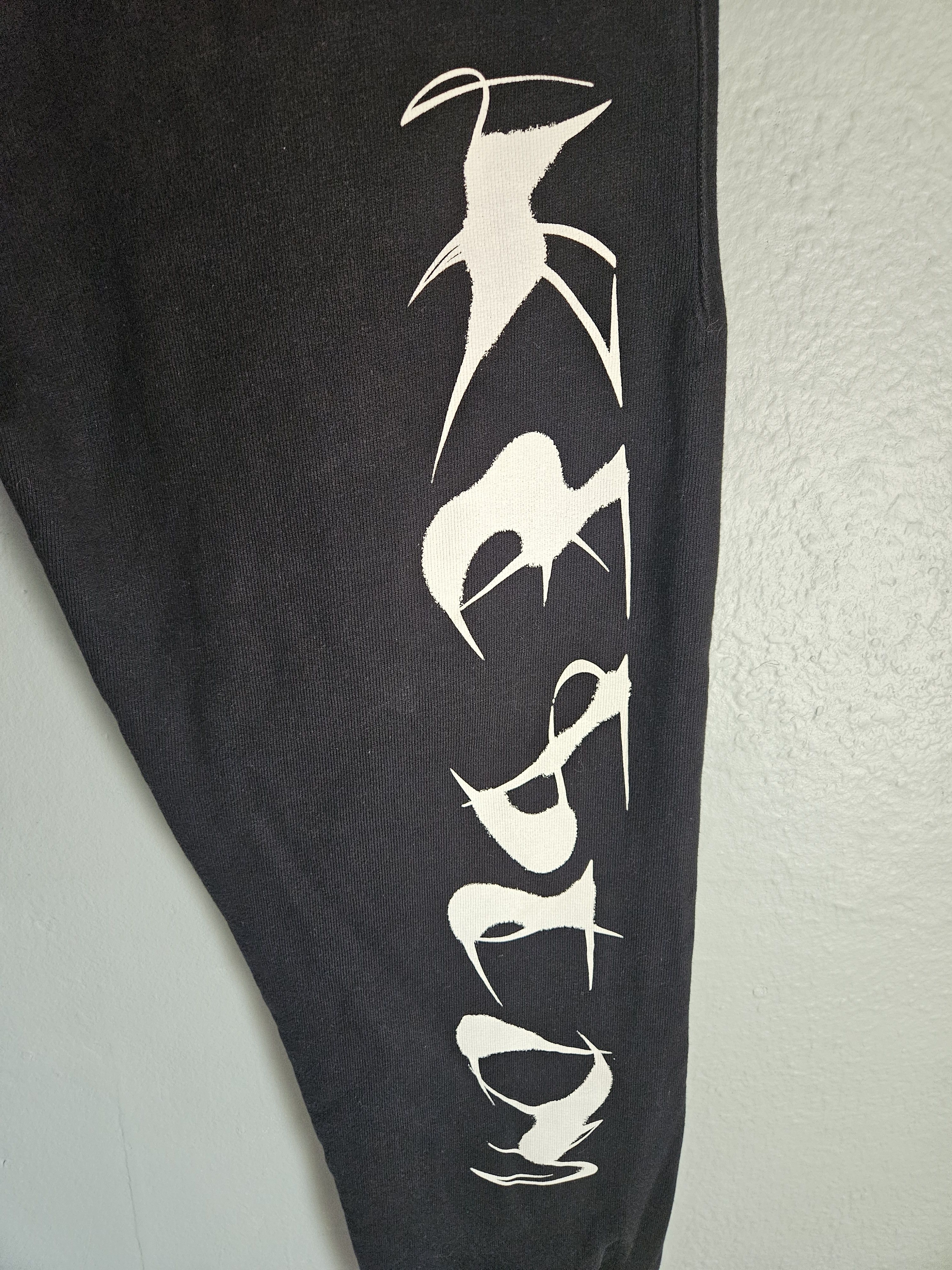 Heron Preston Abstract Print Logo Black Sweatpants Size US 32 / EU 48 - 4 Thumbnail