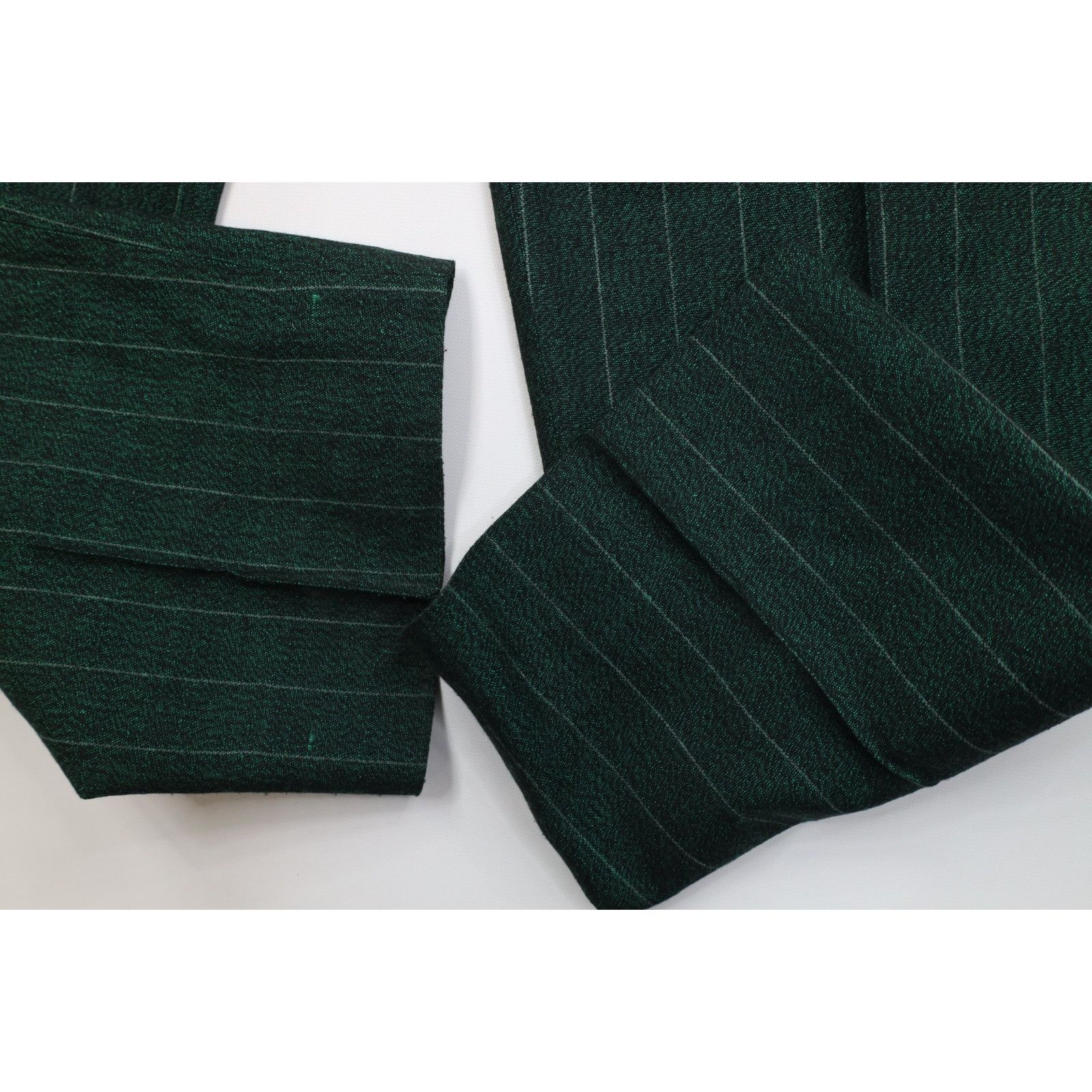 Vintage Vintage 70s 80s 2 Piece Wool Striped Double Breasted Suit Size 44L - 16 Thumbnail