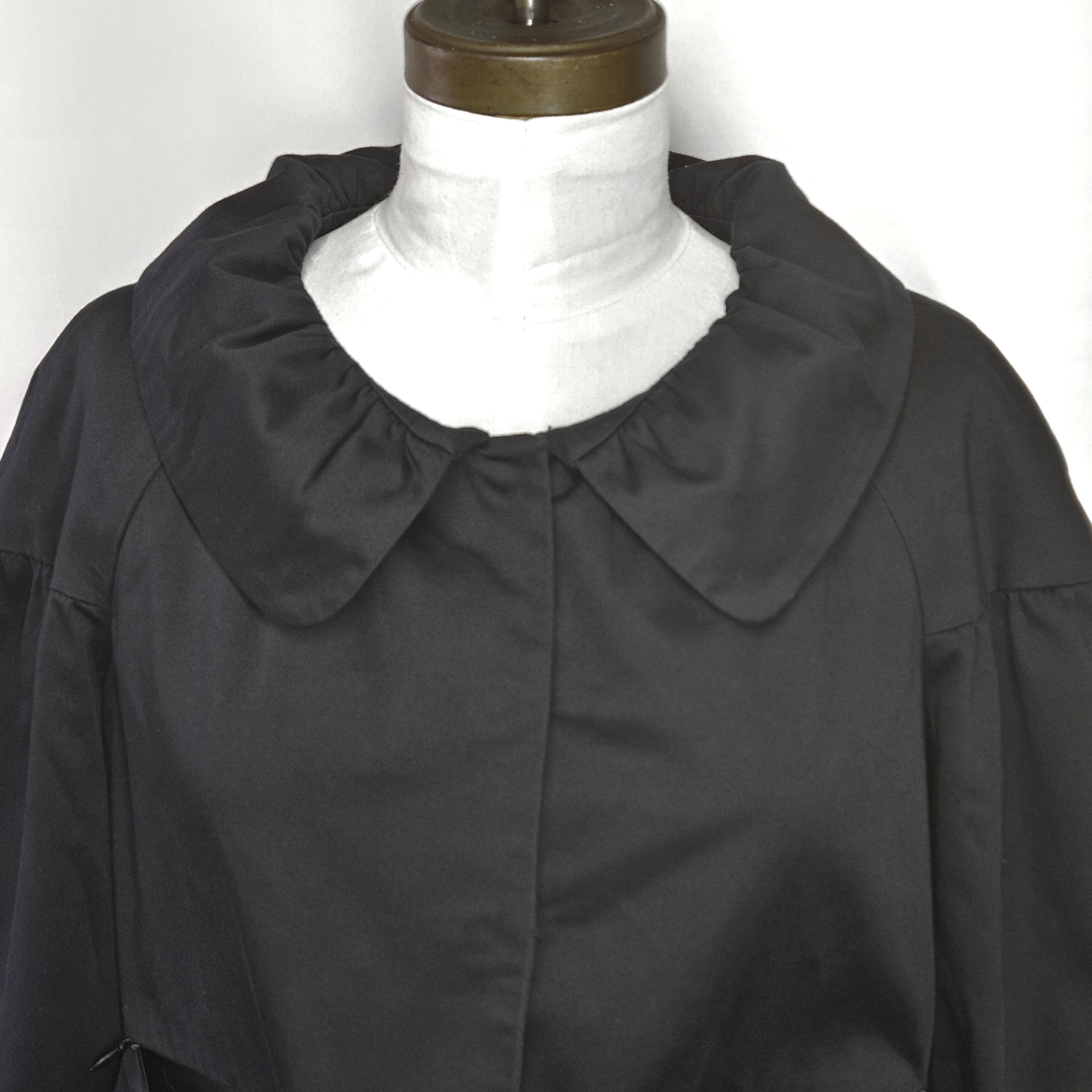 Other Elle Size L Blazer Jacket Black Puff Sleeves Cotton Zipper Size L / US 10 / IT 46 - 5 Thumbnail