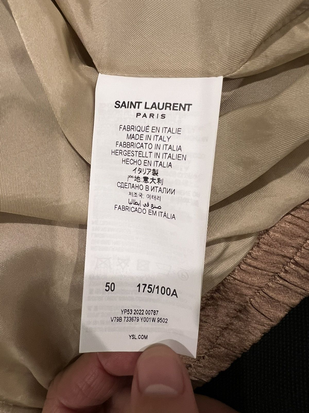 Saint Laurent Paris × Yves Saint Laurent YSL Saint Laurent Jacket in Crepe Satin (men 50) NWT Size US M / EU 48-50 / 2 - 7 Thumbnail
