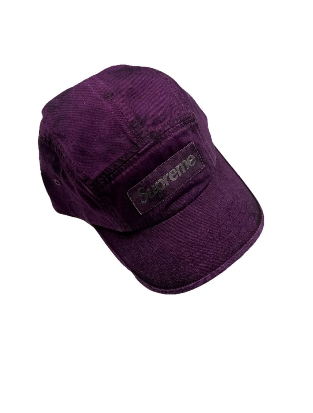 Supreme Overdyed Camp Cap パープル