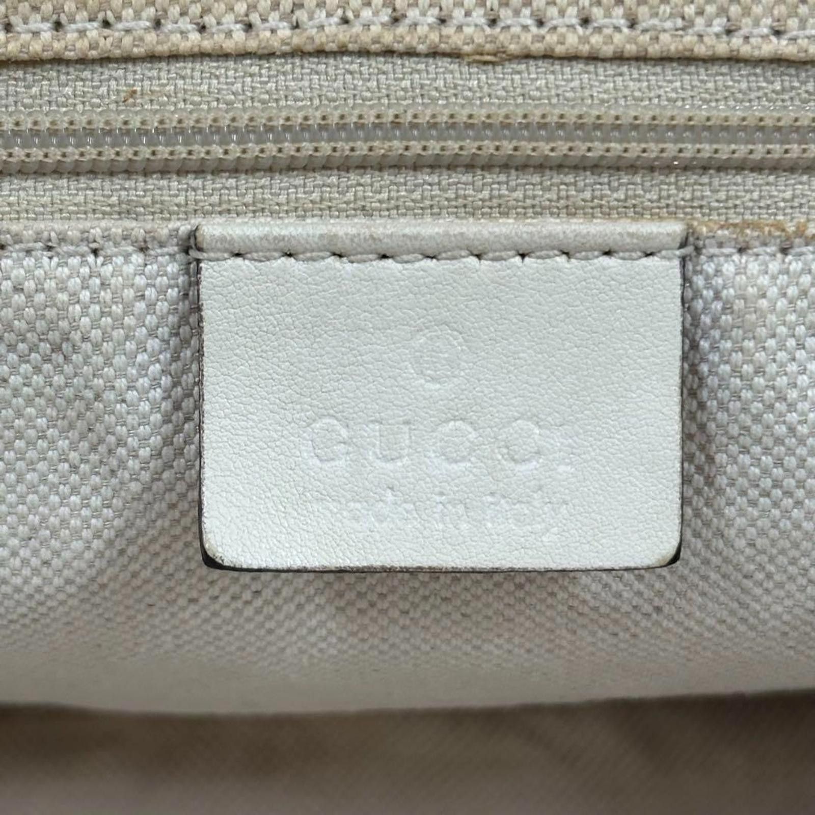 Gucci Gucci - White Leather Handbag Signature Logo Size ONE SIZE - 8 Thumbnail