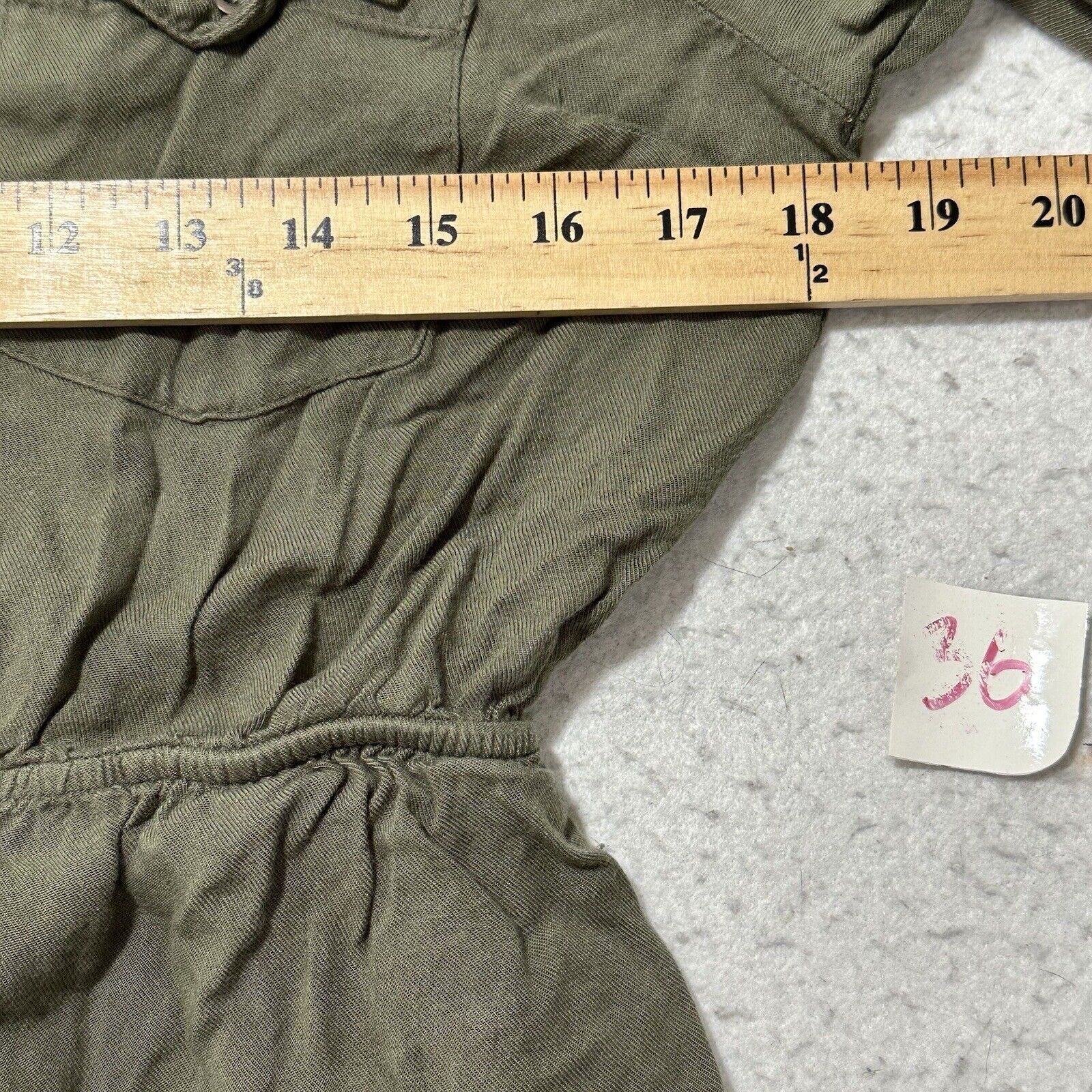Forever 21 Forever 21 Medium Button Up Fit & Flare Dress Olive Green Size M / US 6-8 / IT 42-44 - 9 Thumbnail