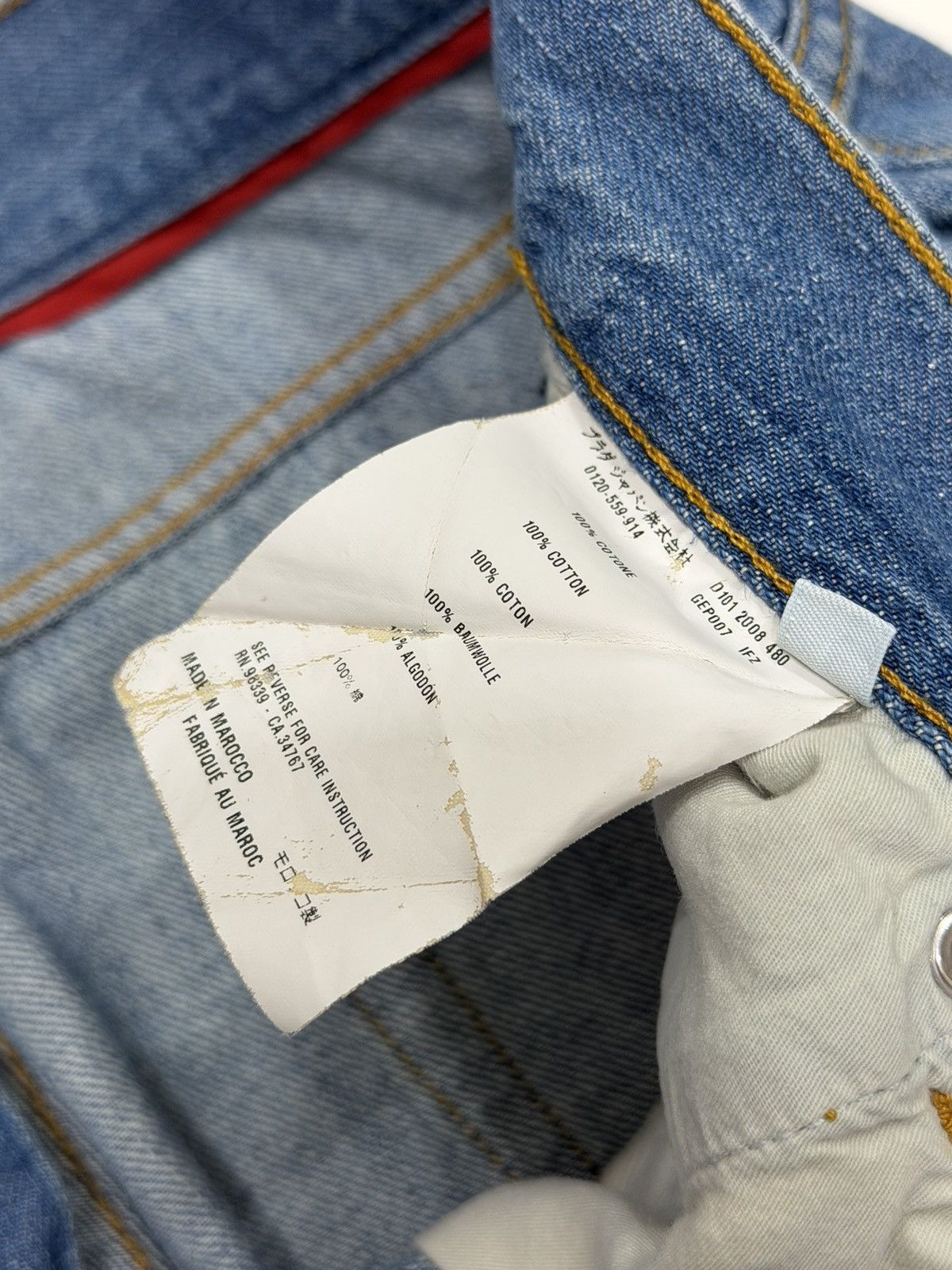 Prada PRADA SS 2008 Flared Distressed Blue Denim Jeans Nettspend Size US 34 / EU 50 - 10 Thumbnail
