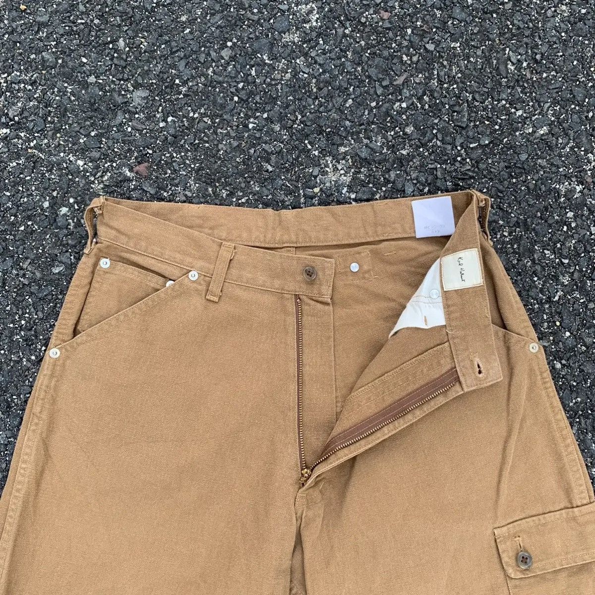 Japanese Brand × Karl Helmut Vintage KarlHelmut Duck Canvas Cinch Back Heavy Cotton Pants Size US 28 / EU 44 - 5 Thumbnail