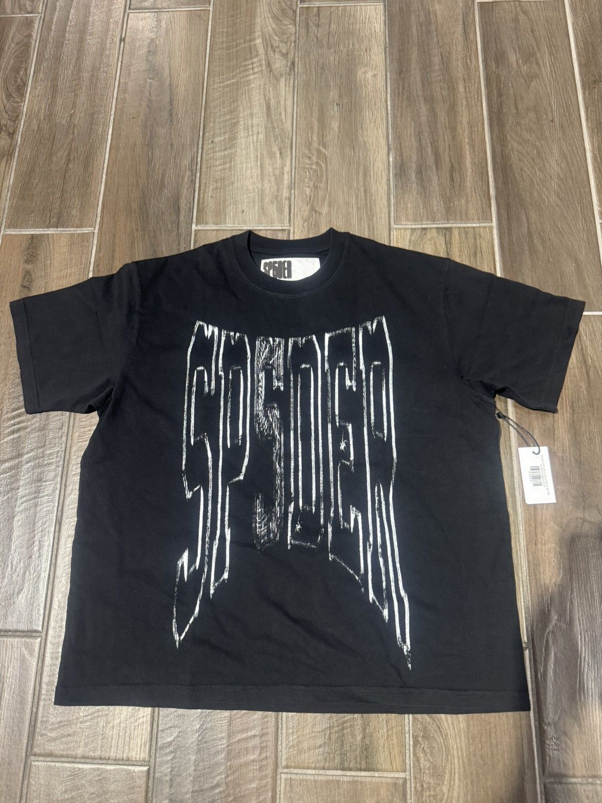 Sp5der SP5DER DIFFUSED COLLEGIATE TEE BLACK Size US L / EU 52-54 / 3 - 1 Thumbnail